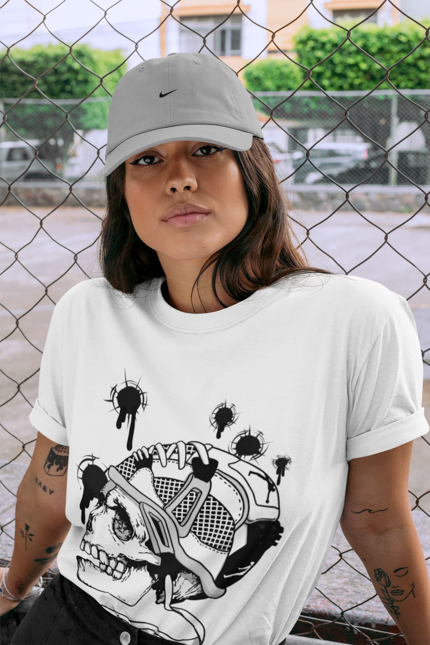 Bullet Holes Unisex Tops - Air Jordan 4 Military Black