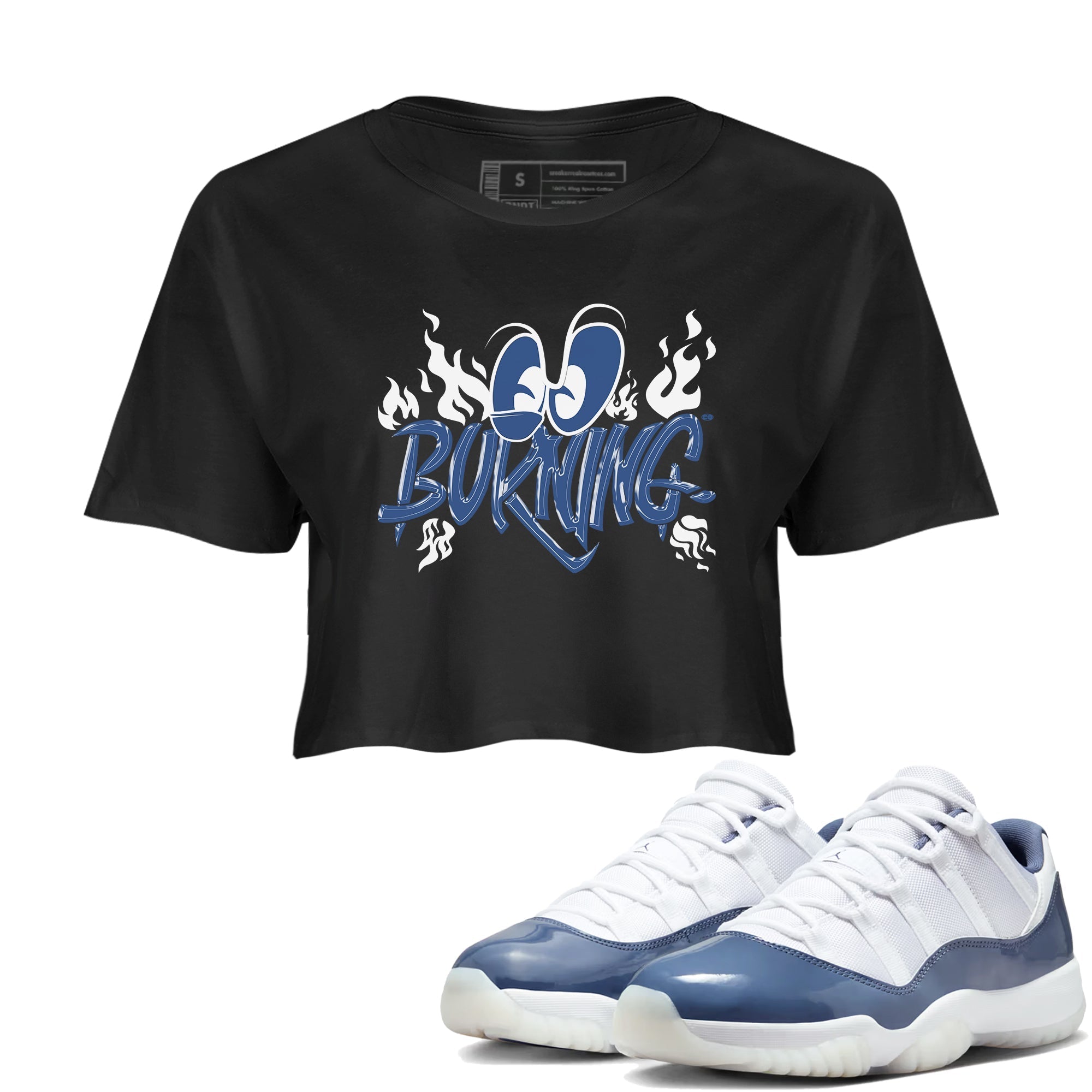 Burning snkmatch Women's Top - Air Jordan 11 Diffused Blue