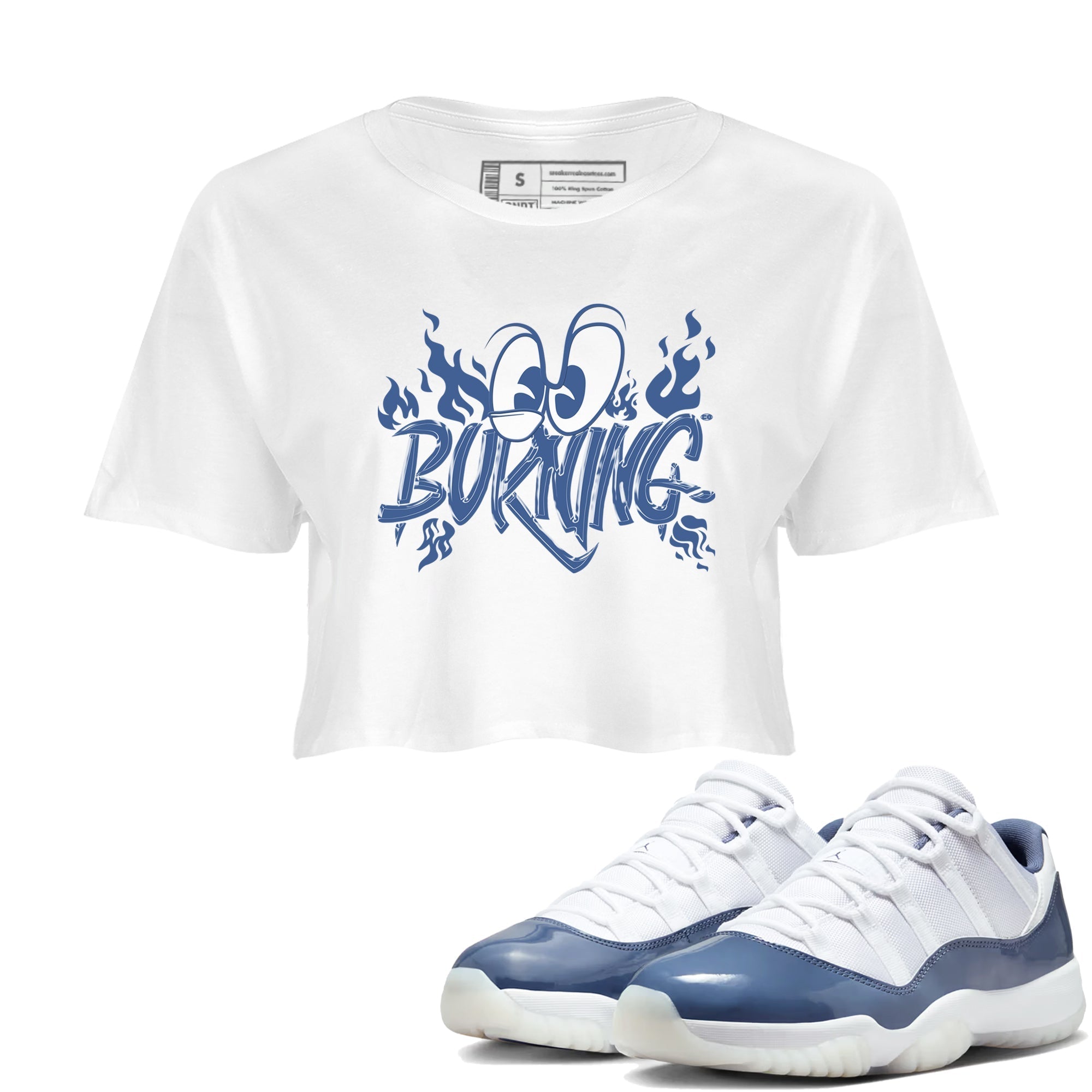 Burning snkmatch Women's Top - Air Jordan 11 Diffused Blue
