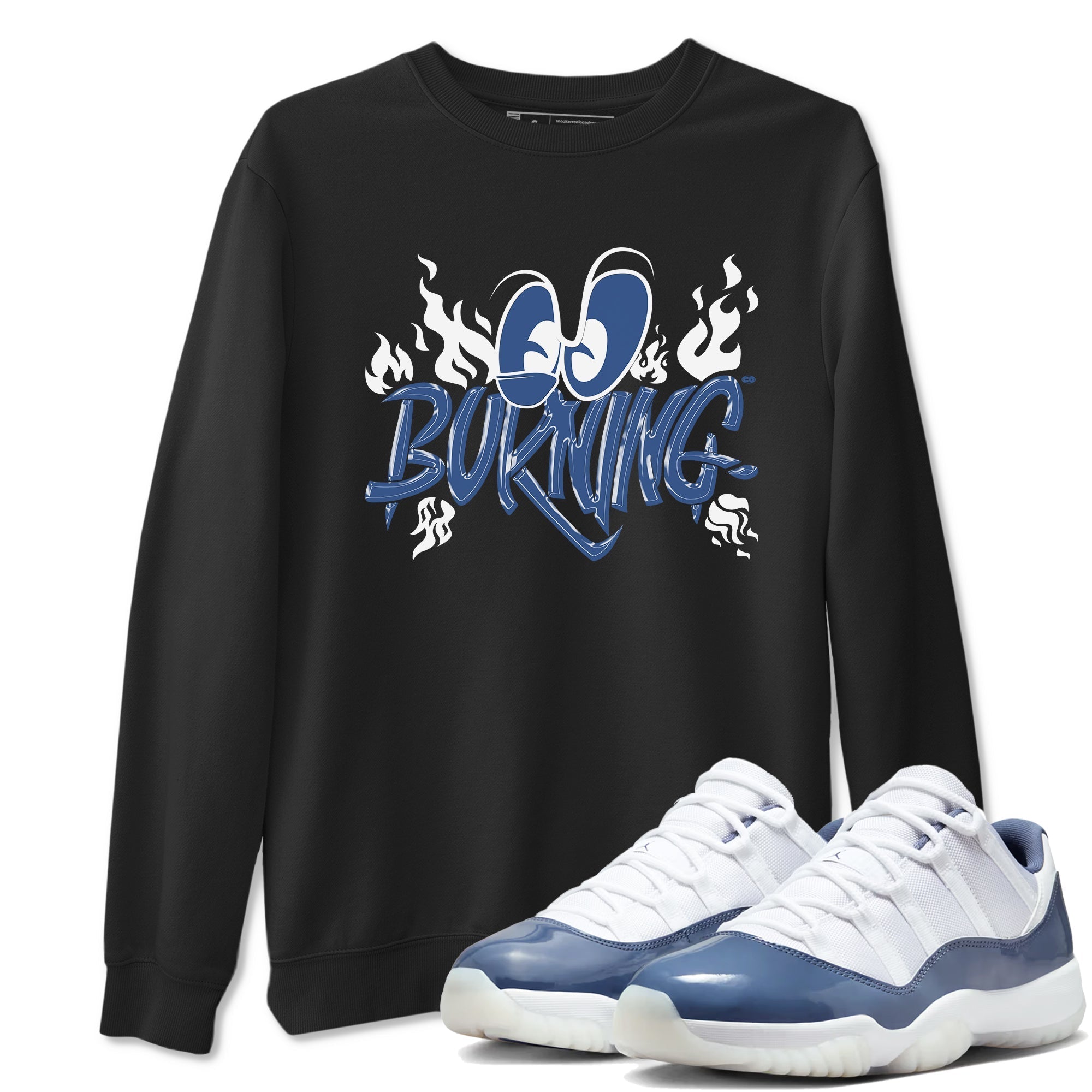 Burning snkmatch Tees - Air Jordan 11 Diffused Blue