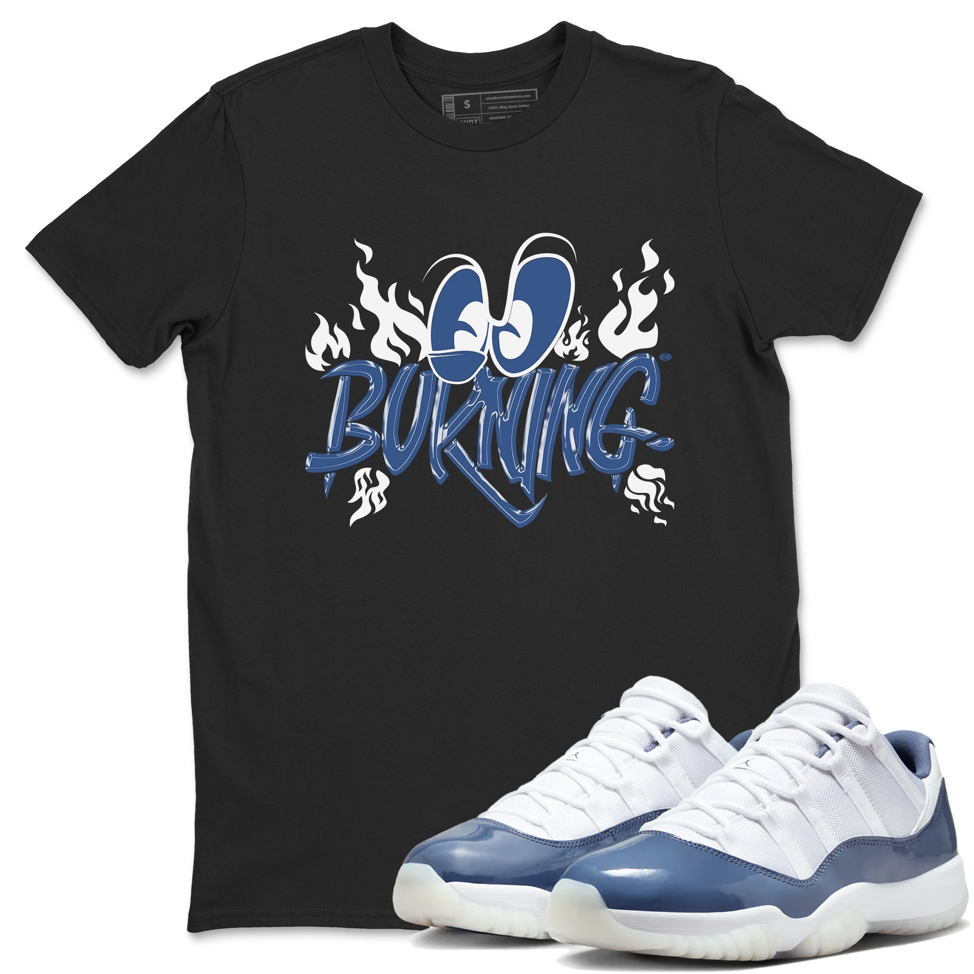 Burning snkmatch Tees - Air Jordan 11 Diffused Blue