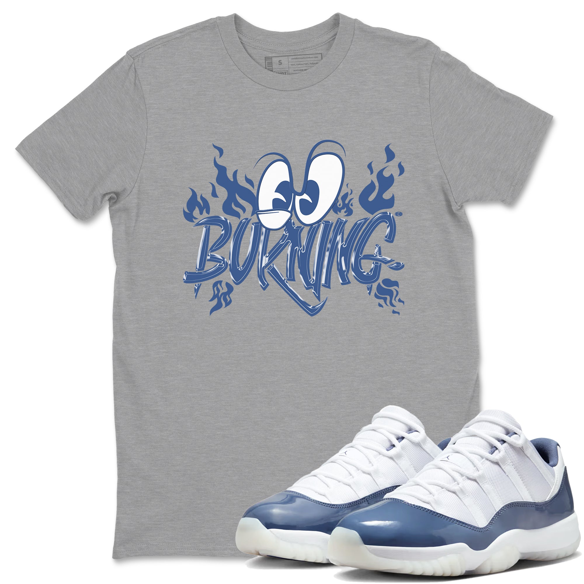 Burning snkmatch Tees - Air Jordan 11 Diffused Blue