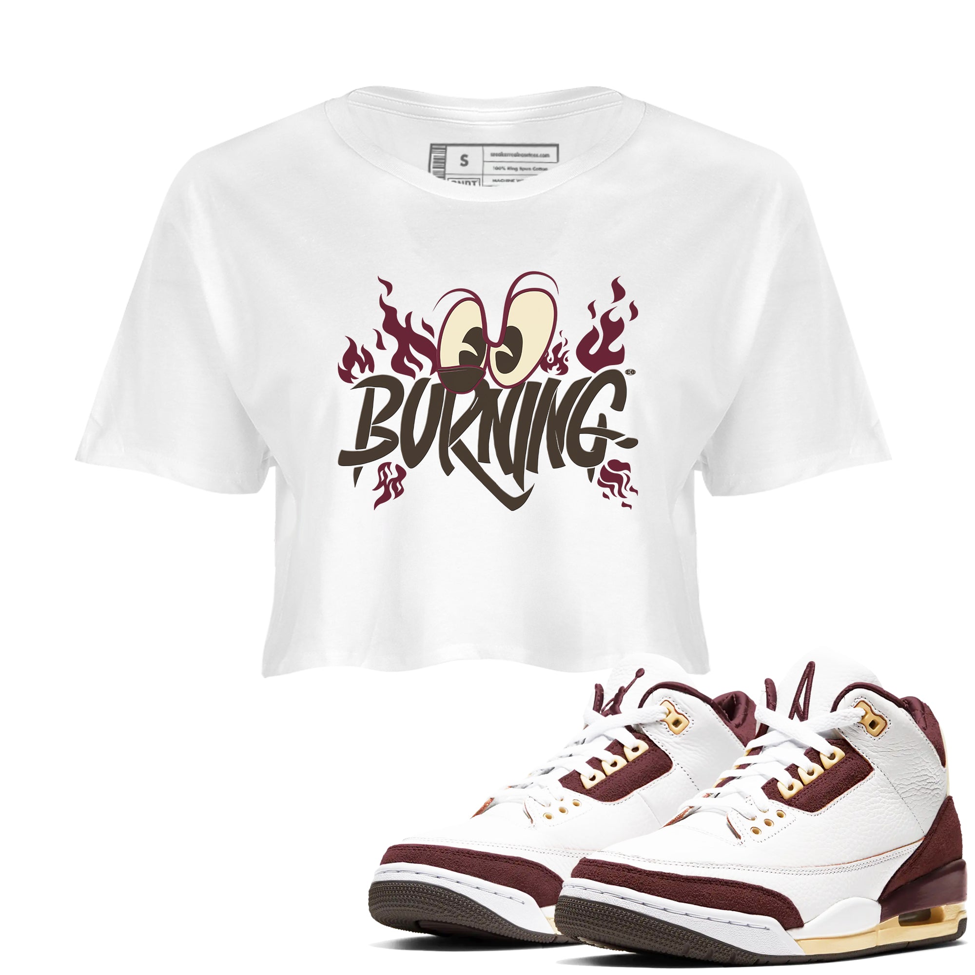 Burning snkmatch Women's Top - Air Jordan 3 A Ma Maniere x Burgundy Crush