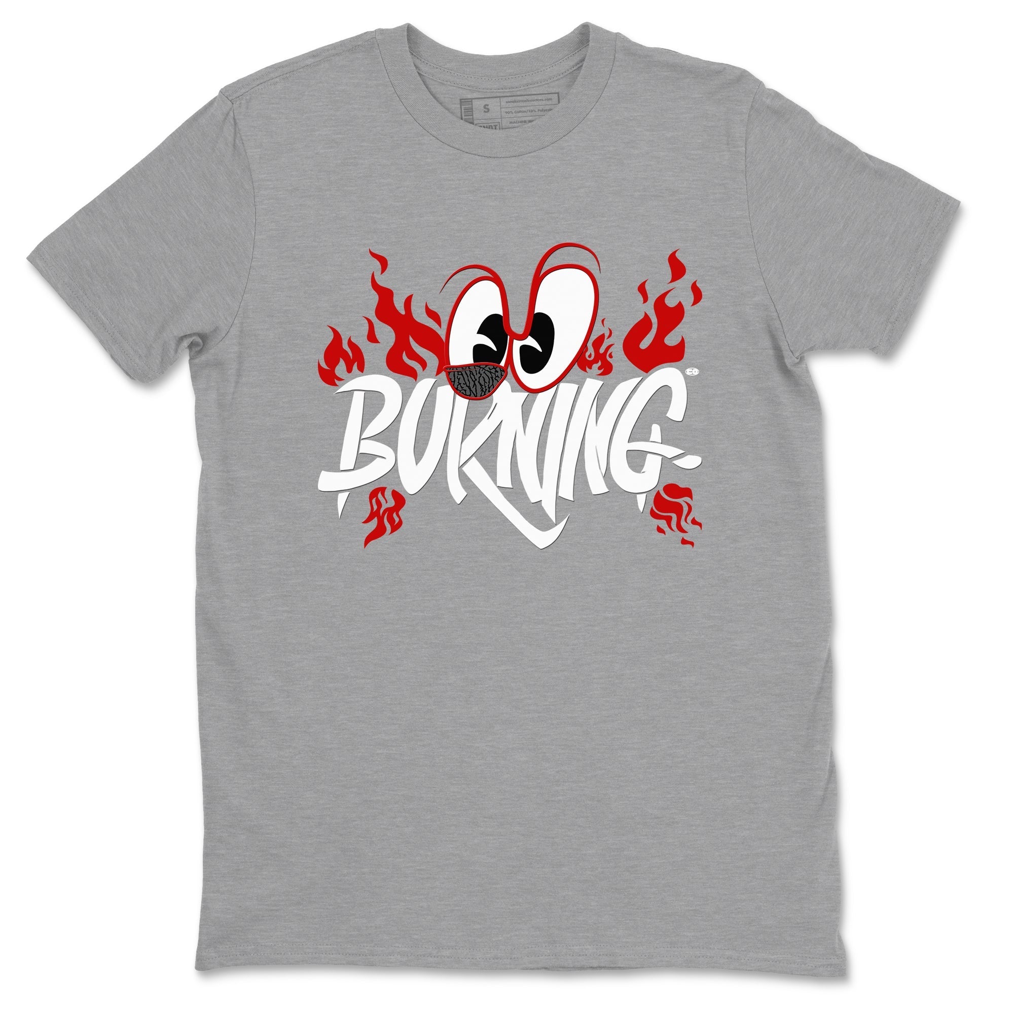 Burning snkmatch Tees - Air Jordan 3 Cement Grey
