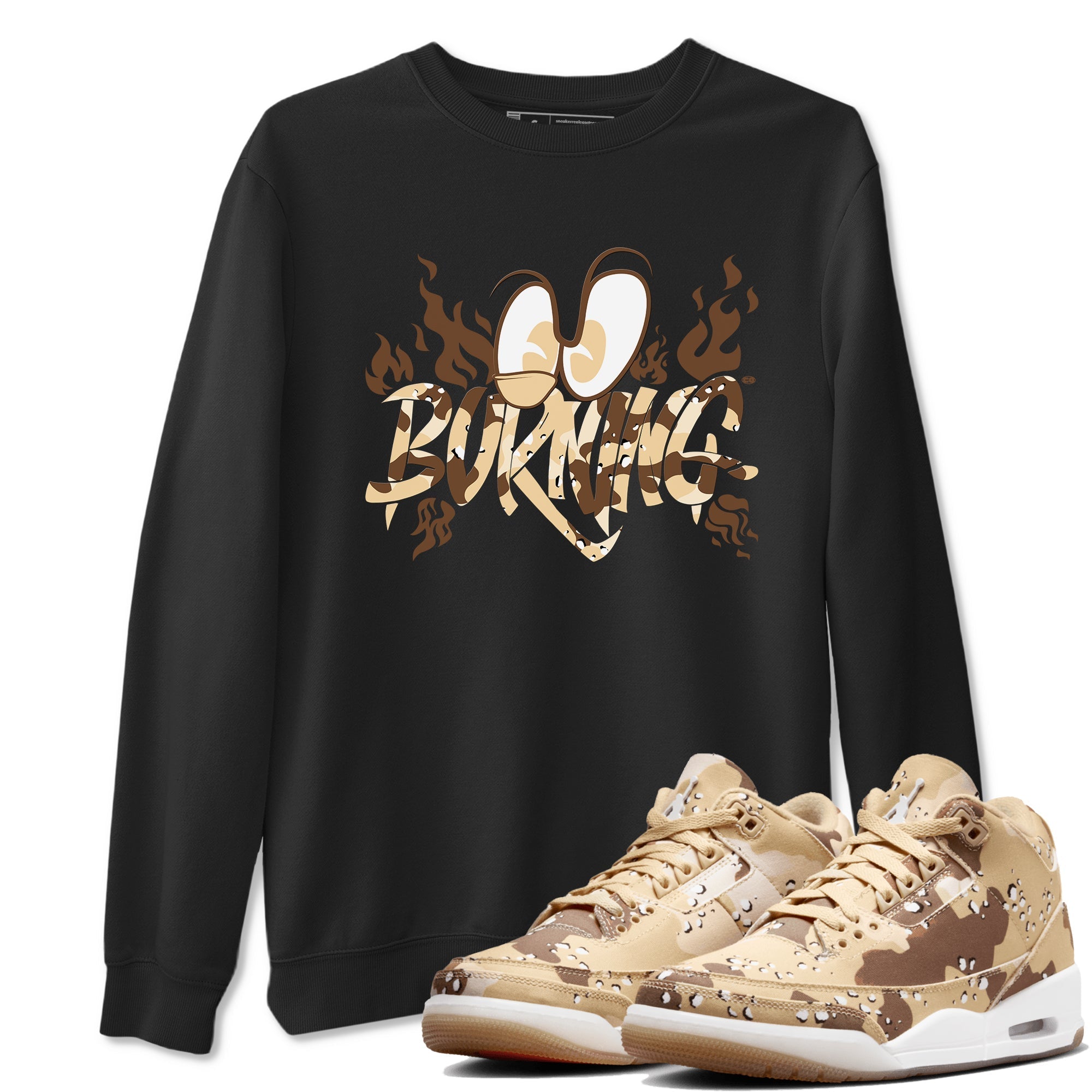 Burning snkmatch Tees - Air Jordan 3 Desert Camo