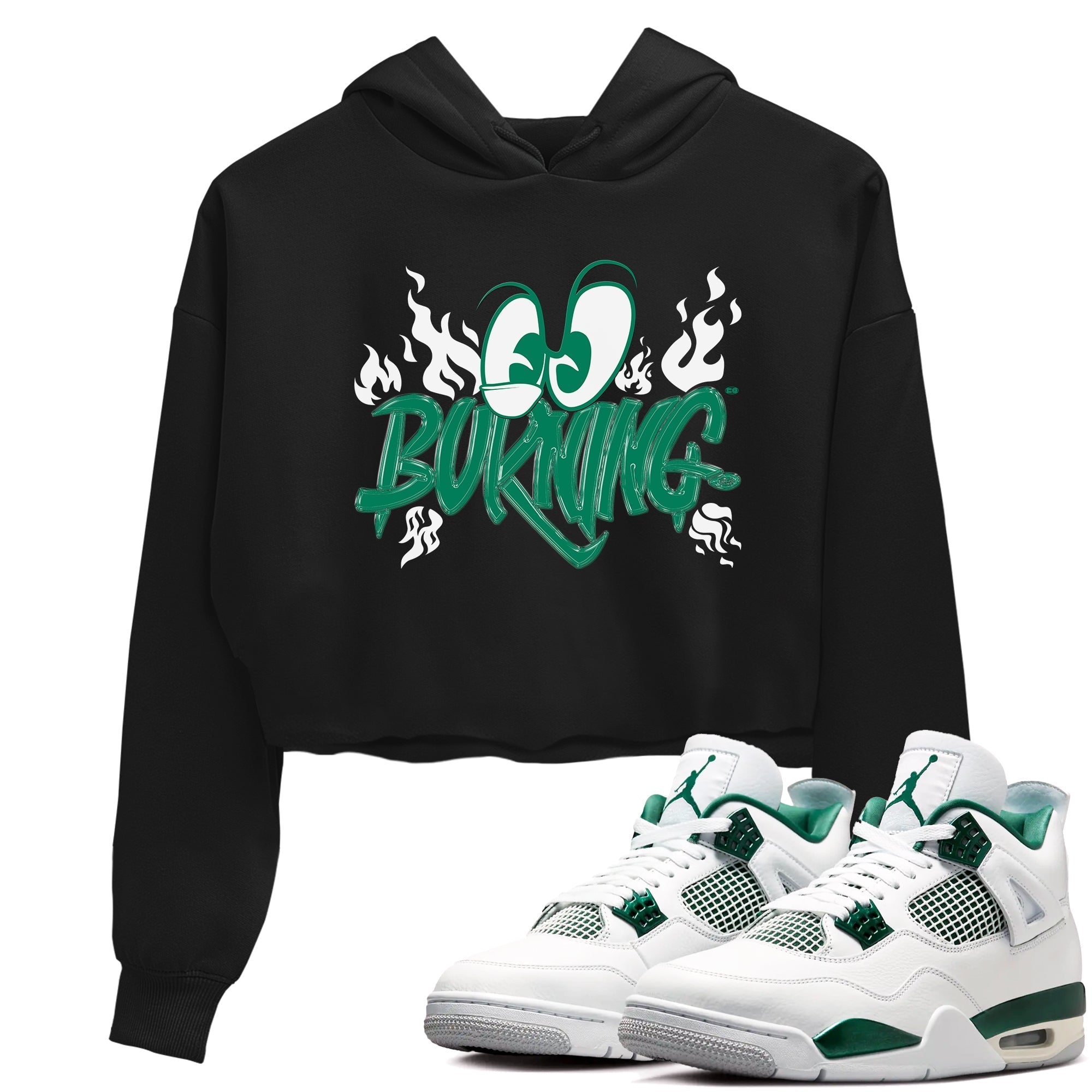 Burning snkmatch Women's Top - Air Jordan 4 Oxidized Green