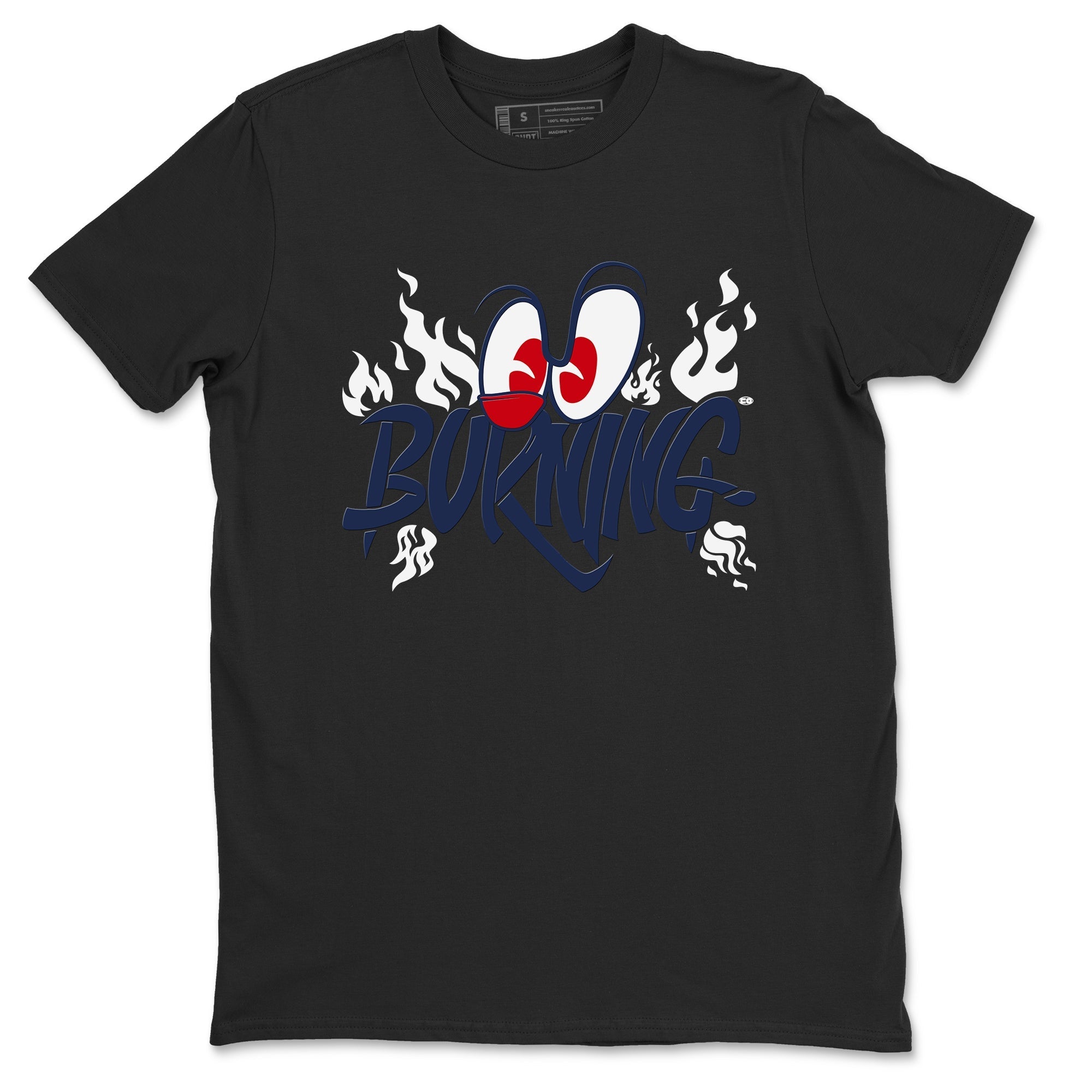 Burning snkmatch Tees - Air Jordan 6 White And Midnight Navy