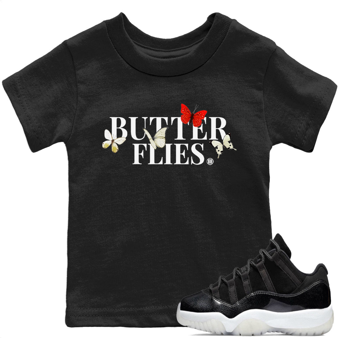 Butterflies Kids Tops - Air Jordan 11 72-10