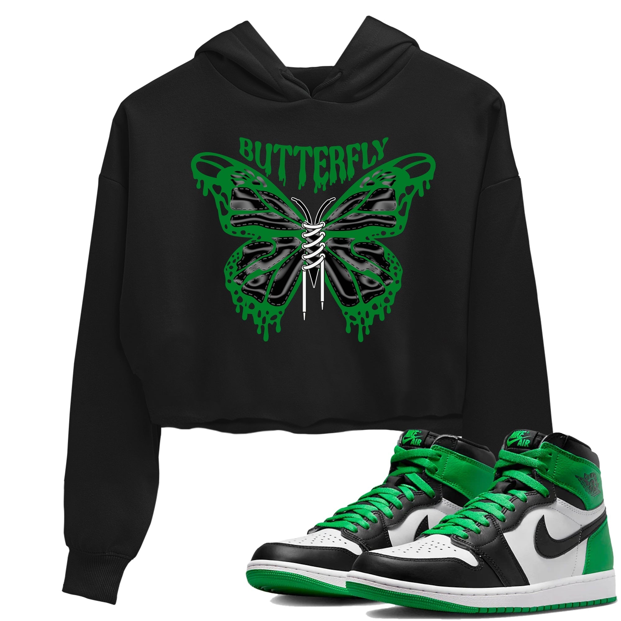 Butterfly Women's Tops - Air Jordan 1 Celtics