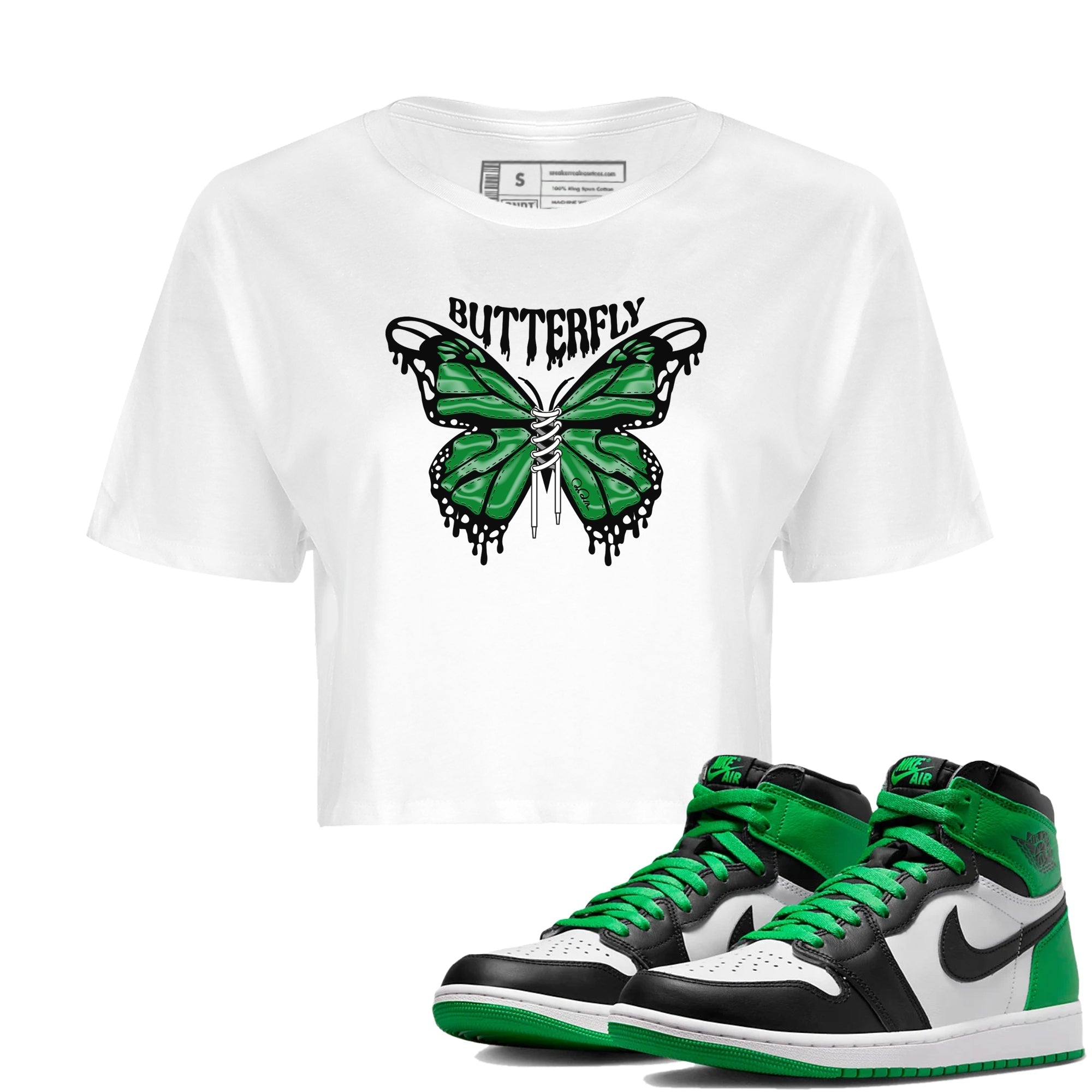 Butterfly Women's Tops - Air Jordan 1 Celtics