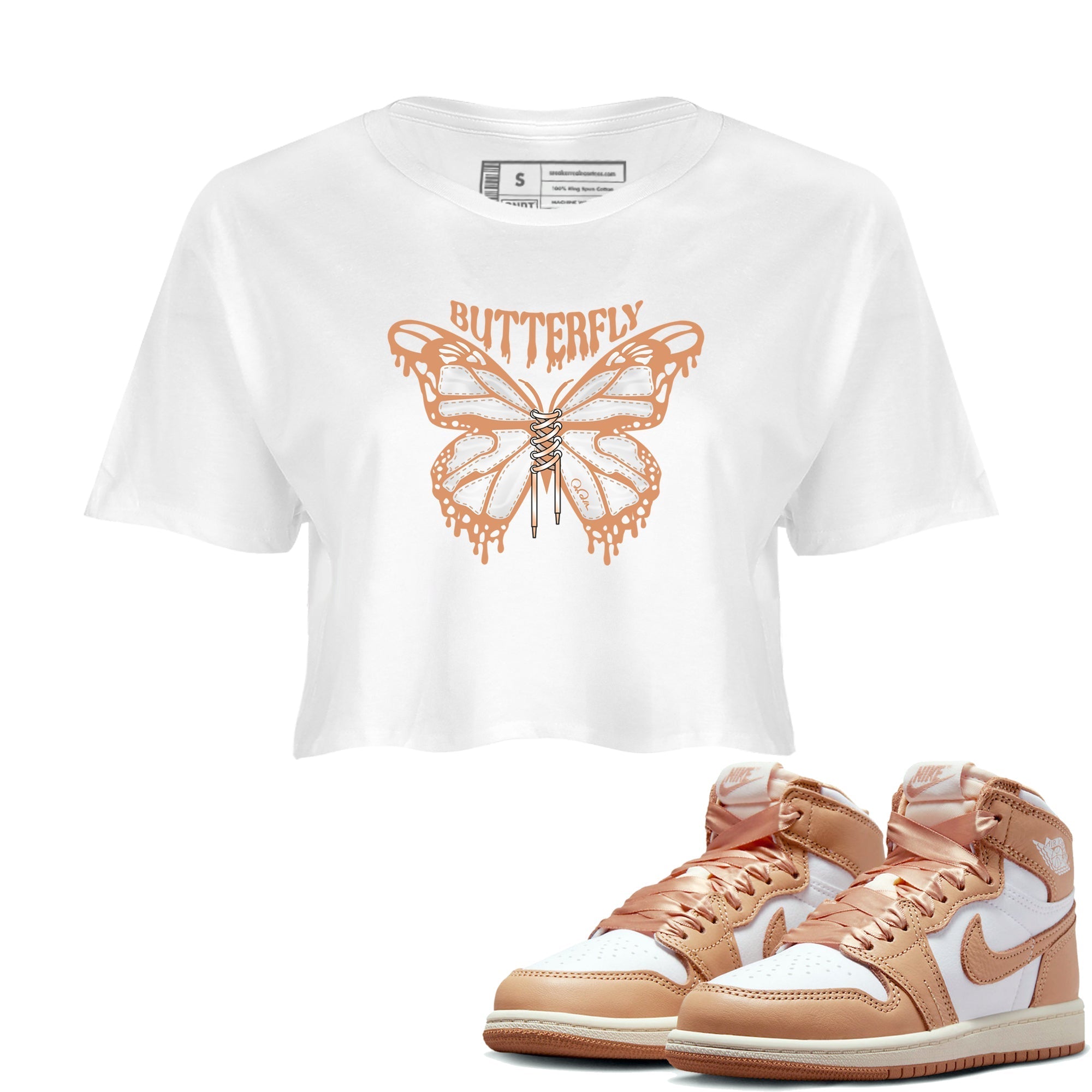 Butterfly snkmatch Women's Top - Air Jordan 1 Praline