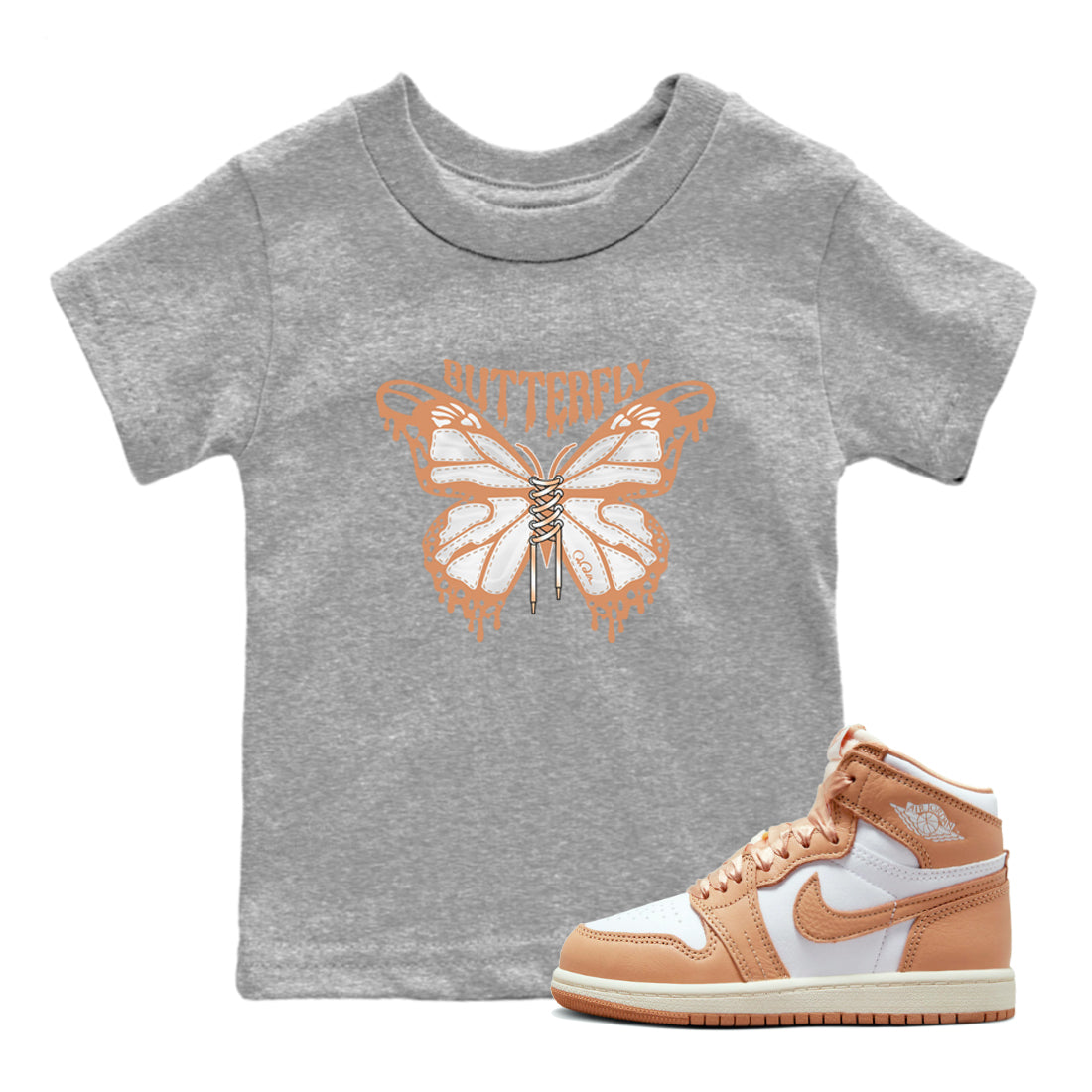 Butterfly snkmatch Tee Kids - Air Jordan 1 Praline
