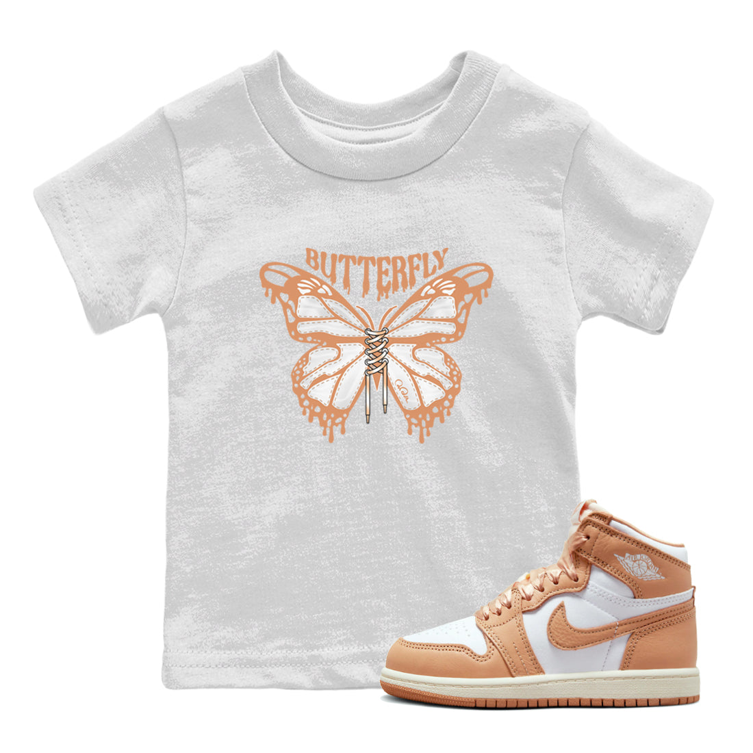 Butterfly snkmatch Tee Kids - Air Jordan 1 Praline