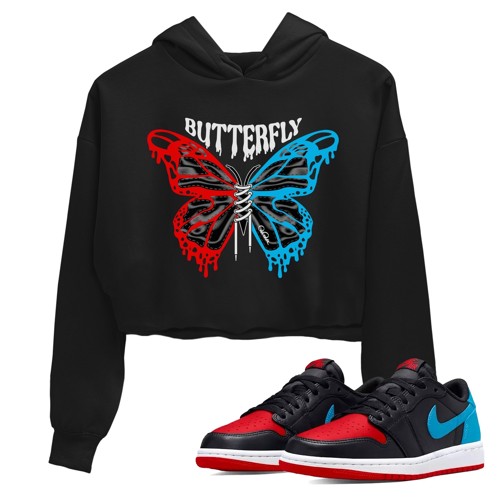 Butterfly Women's Tops - Air Jordan 1 UNC to Chicago