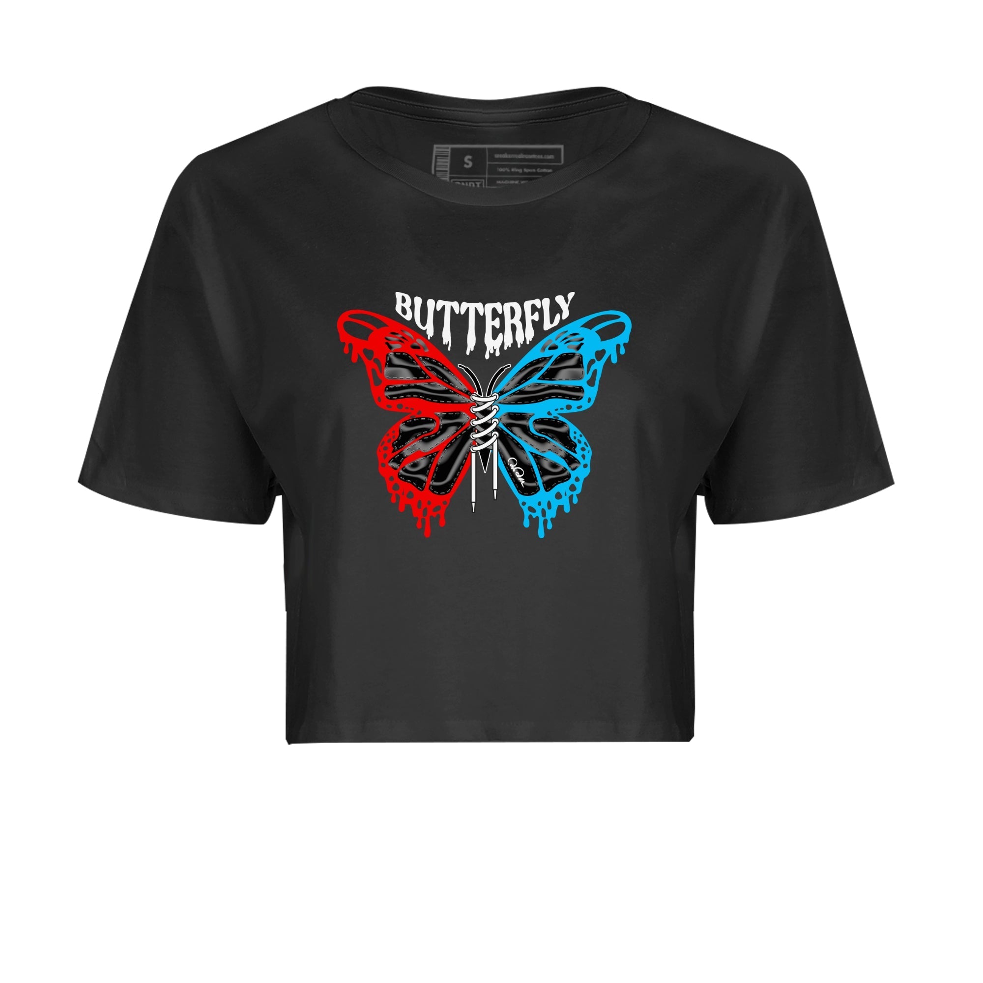 Butterfly Women's Tops - Air Jordan 1 UNC to Chicago