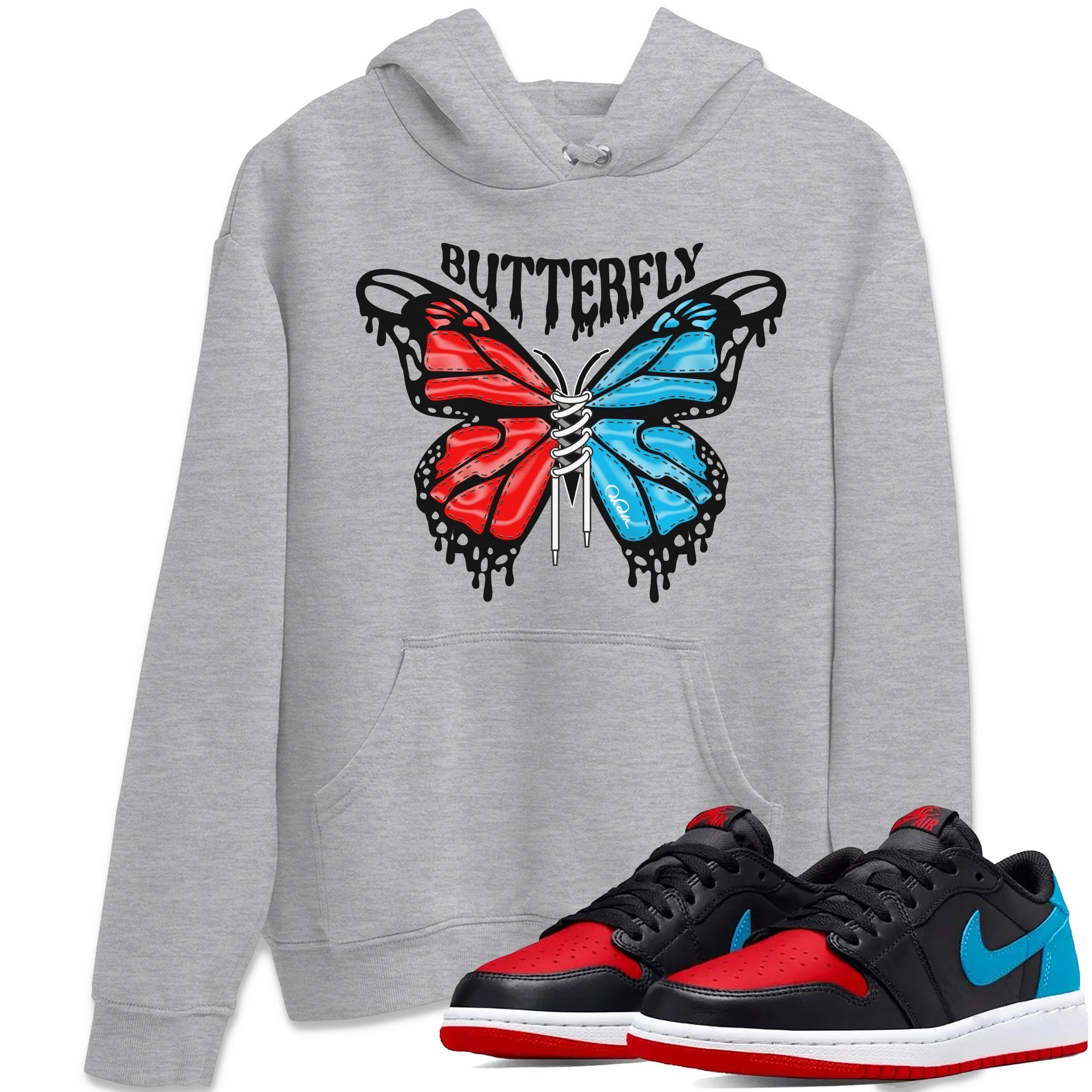Butterfly Unisex Tops - Air Jordan 1 UNC to Chicago
