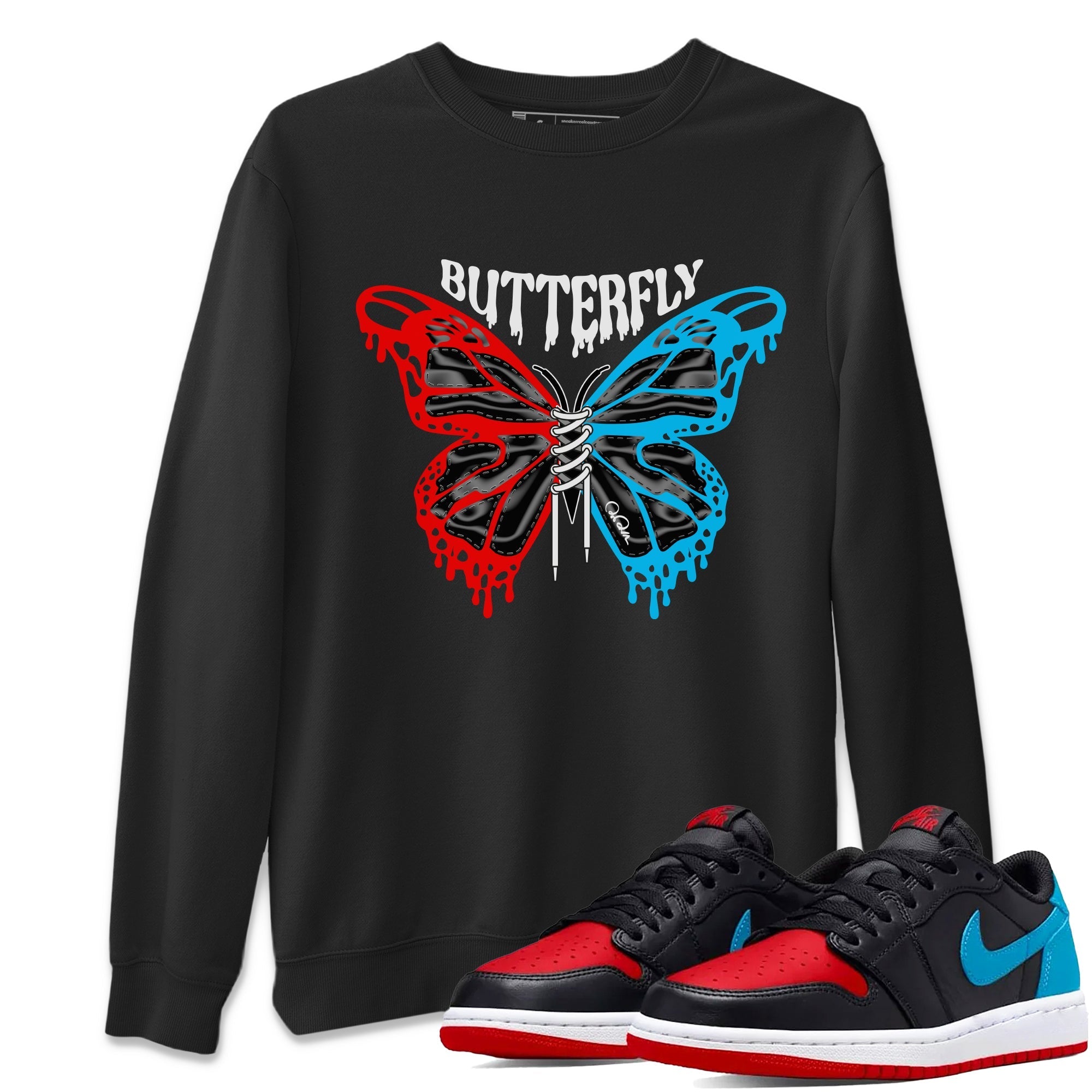 Butterfly Unisex Tops - Air Jordan 1 UNC to Chicago