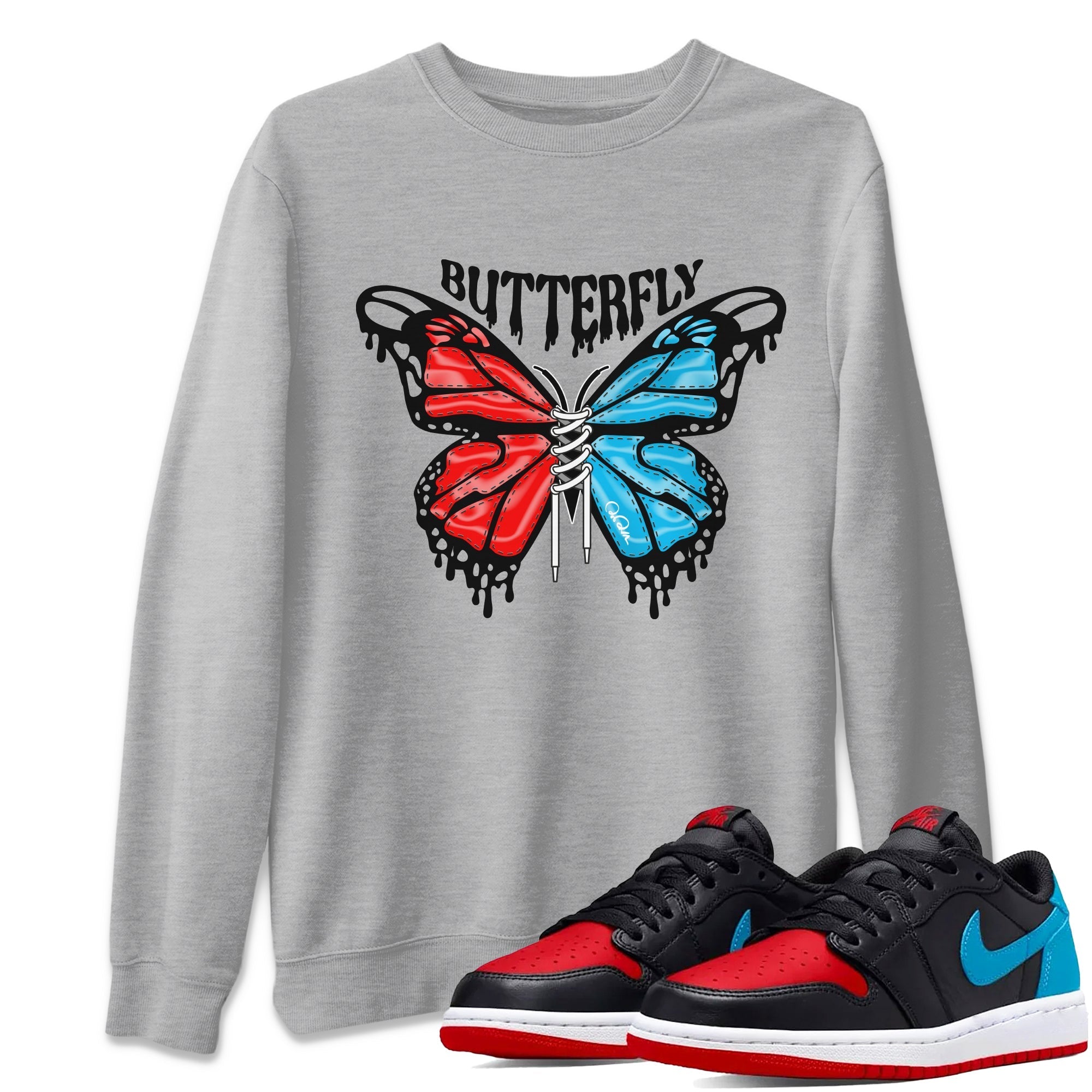 Butterfly Unisex Tops - Air Jordan 1 UNC to Chicago