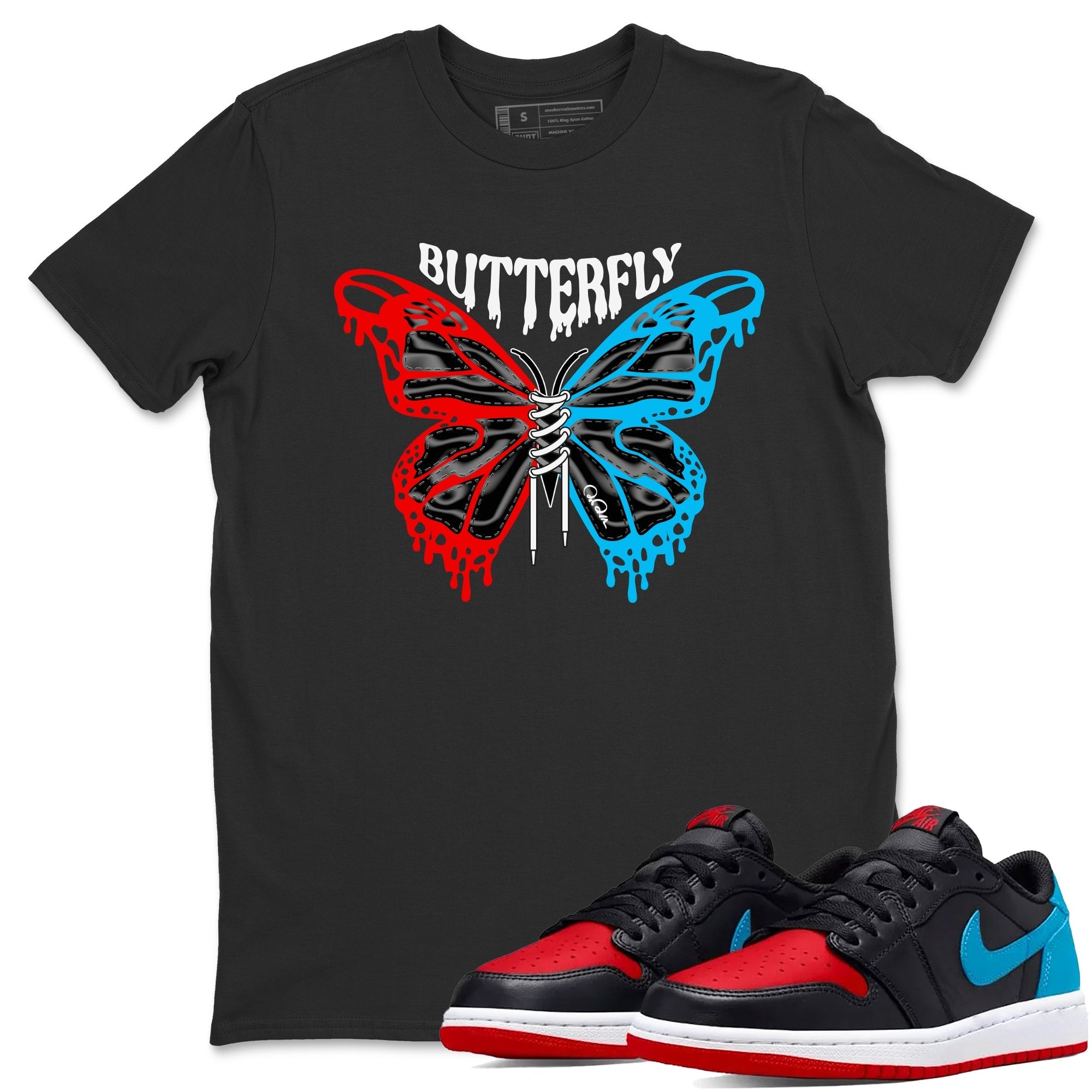 Butterfly Unisex Tops - Air Jordan 1 UNC to Chicago
