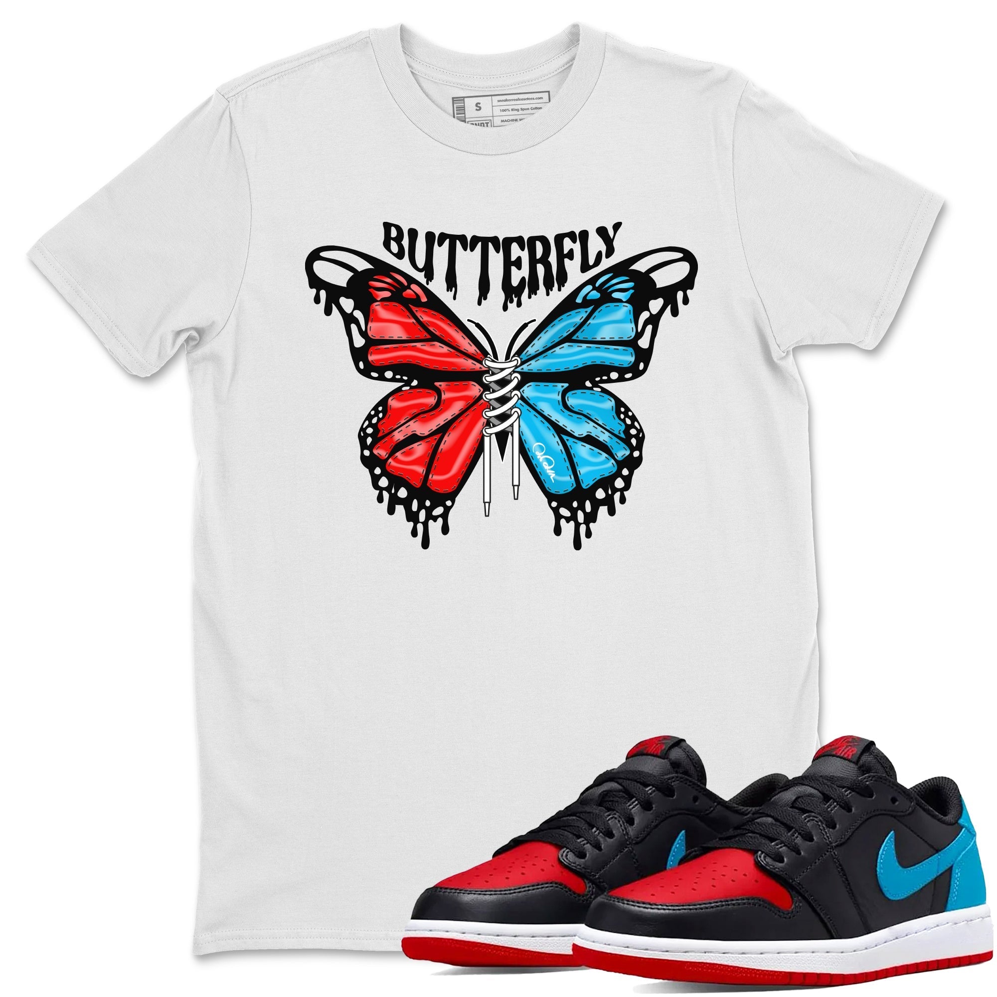 Butterfly Unisex Tops - Air Jordan 1 UNC to Chicago