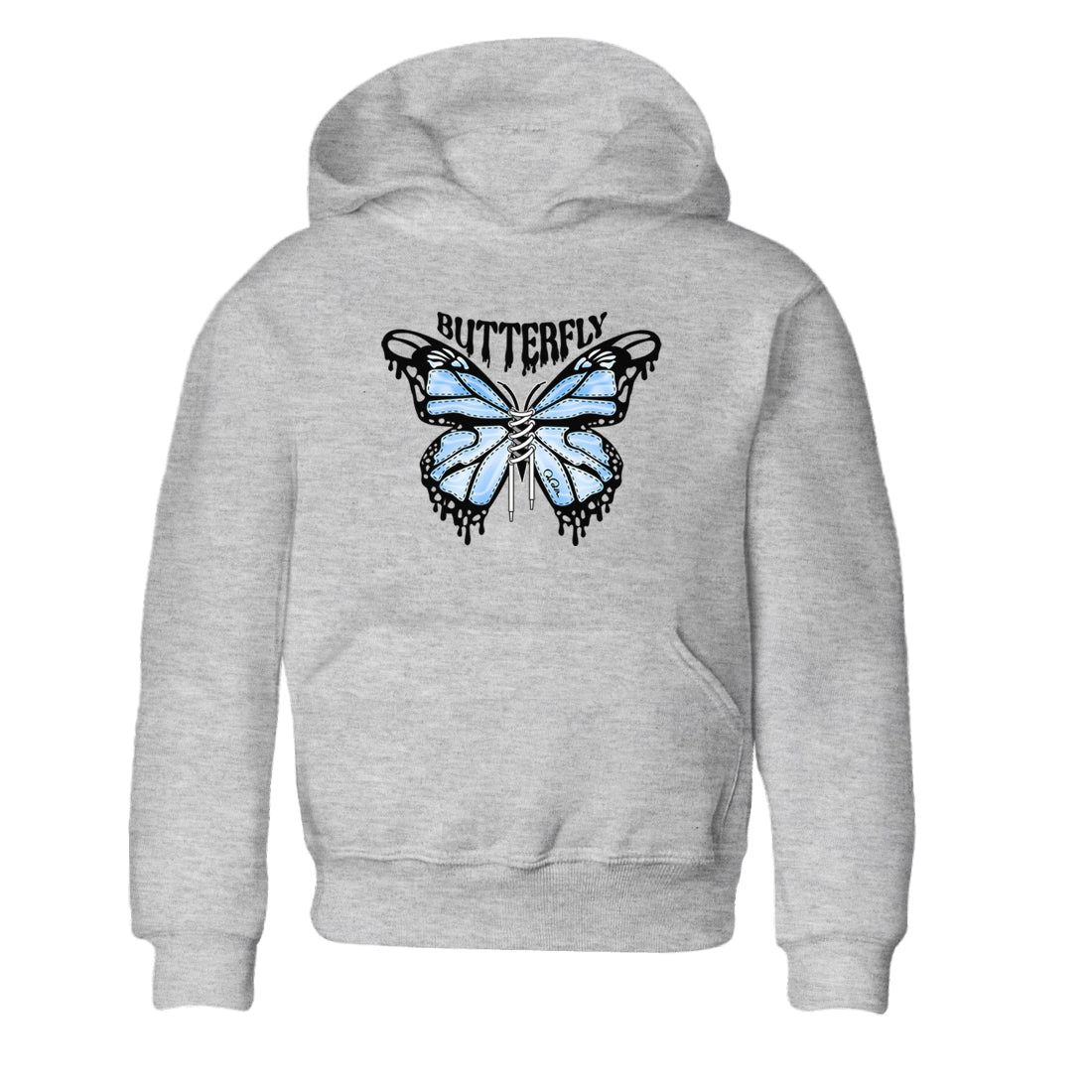 Butterfly Kids Tops - Air Jordan 1 UNC Toe