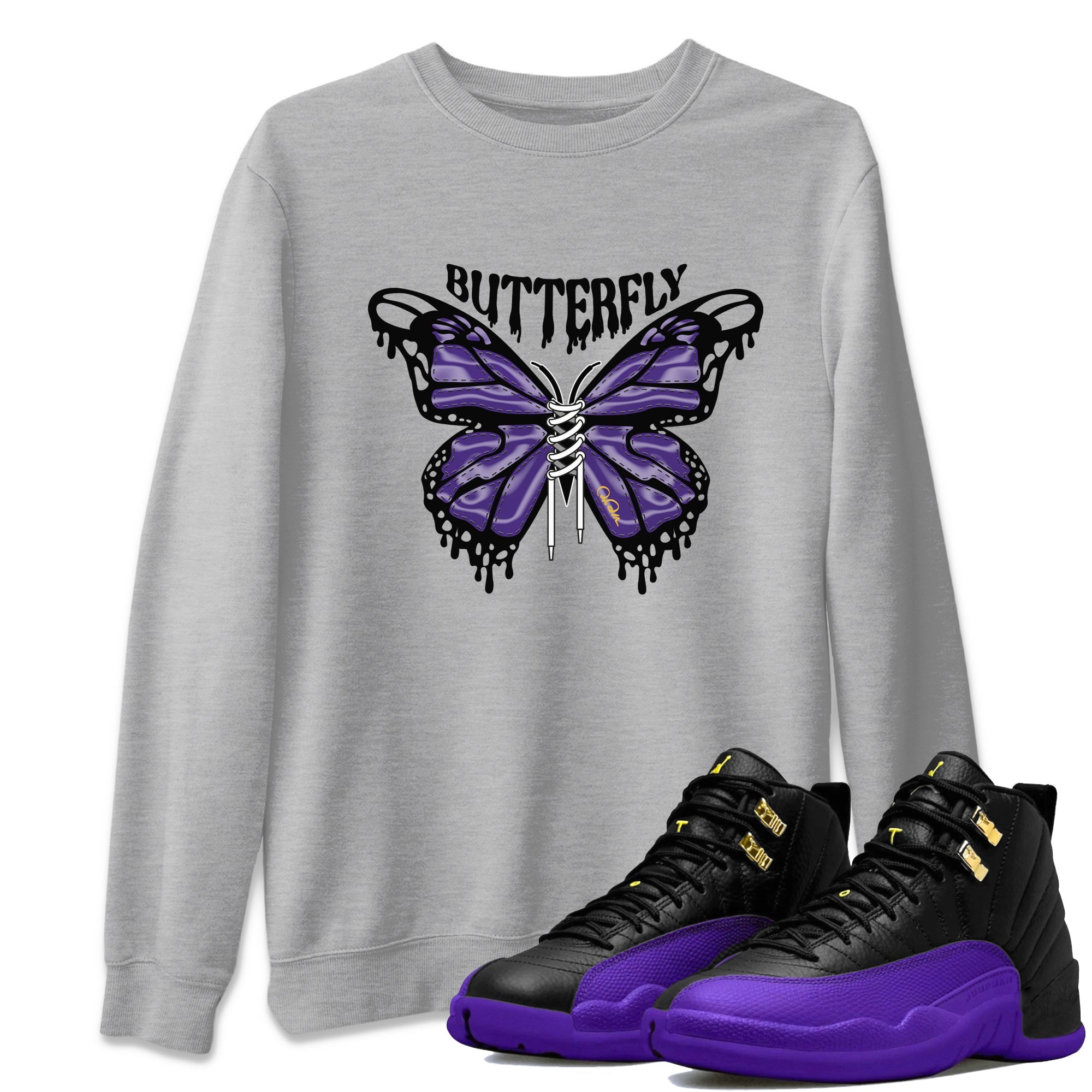Butterfly Unisex Tops - Air Jordan 12 Field Purple
