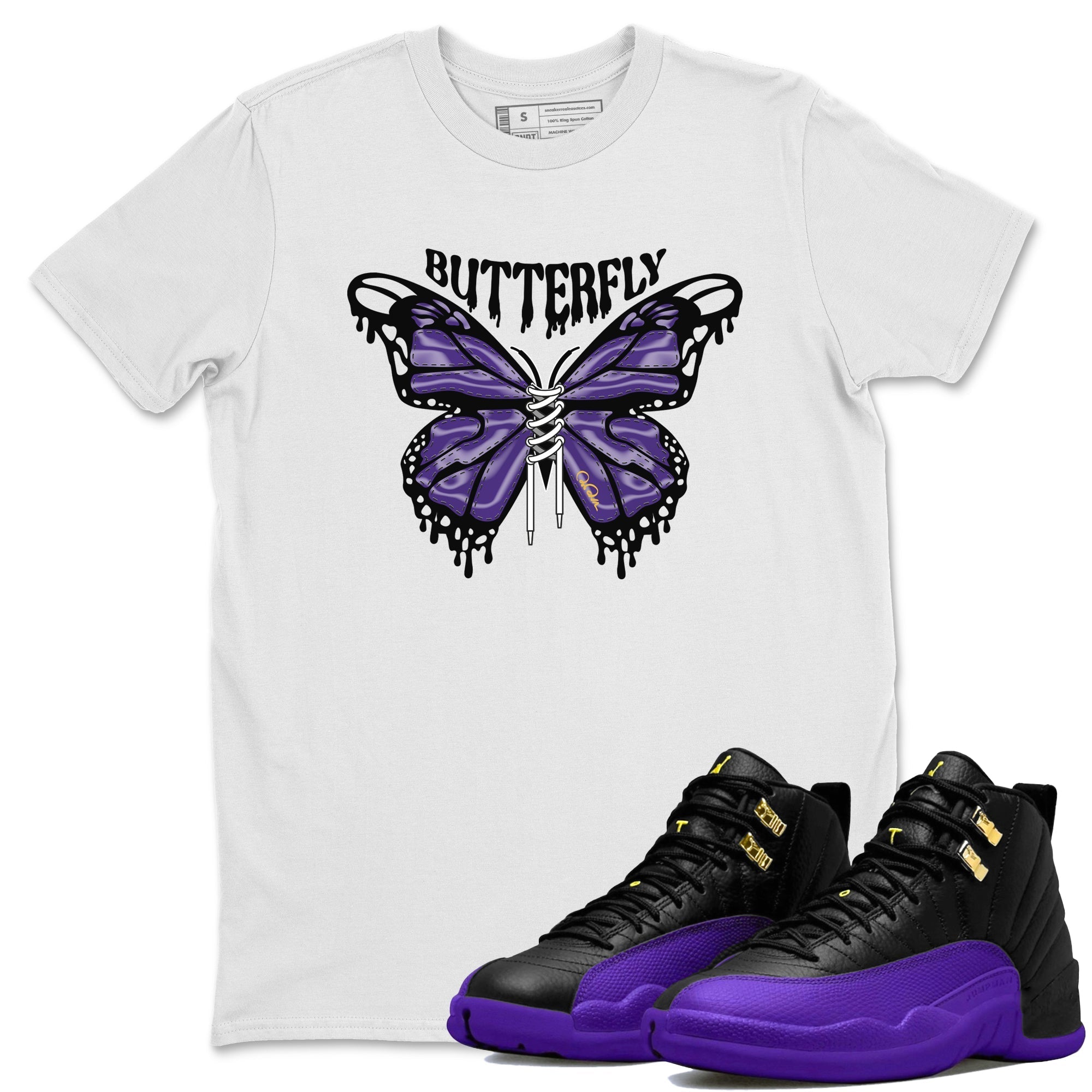 Butterfly Unisex Tops - Air Jordan 12 Field Purple