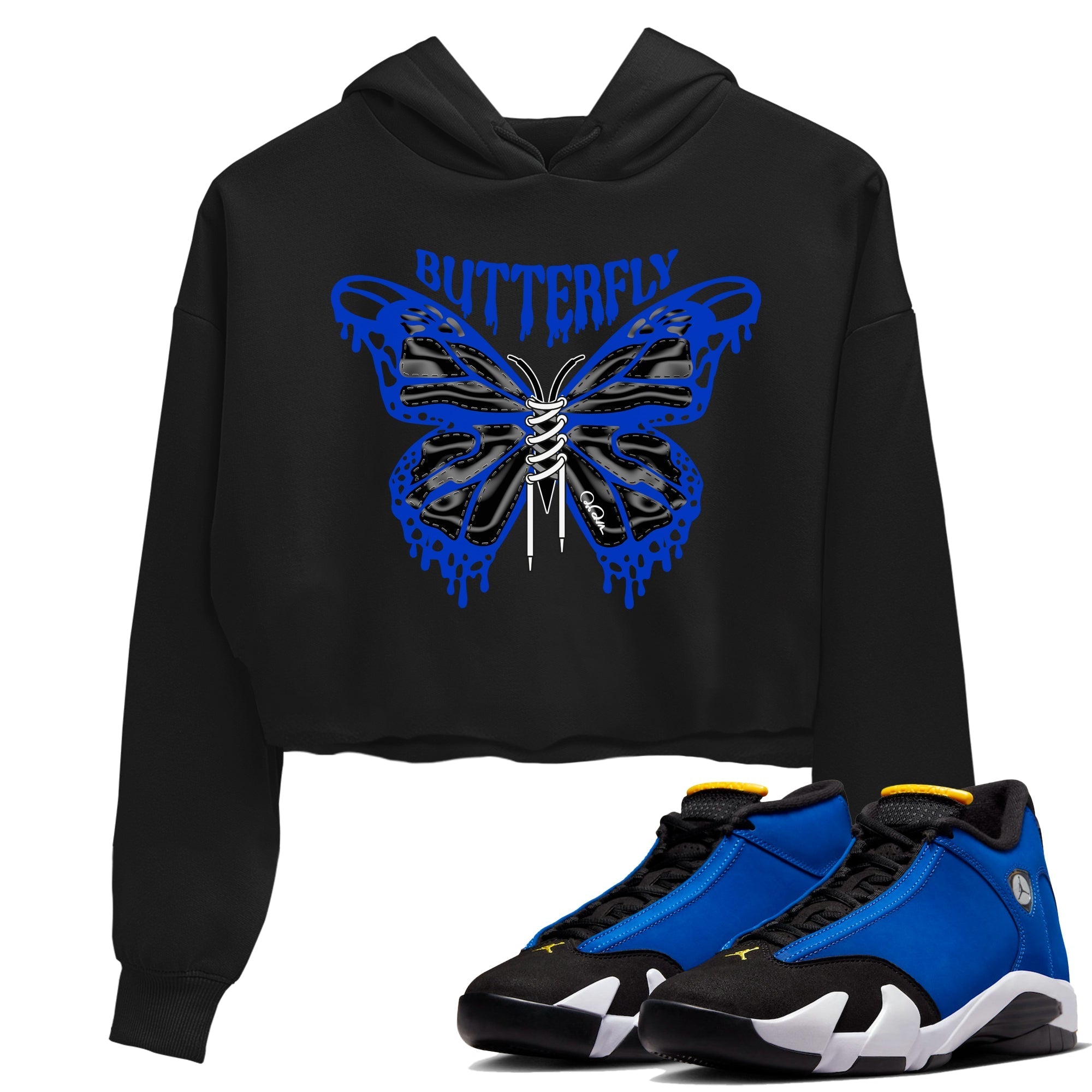 Butterfly Women's Tops - Air Jordan 14 Laney