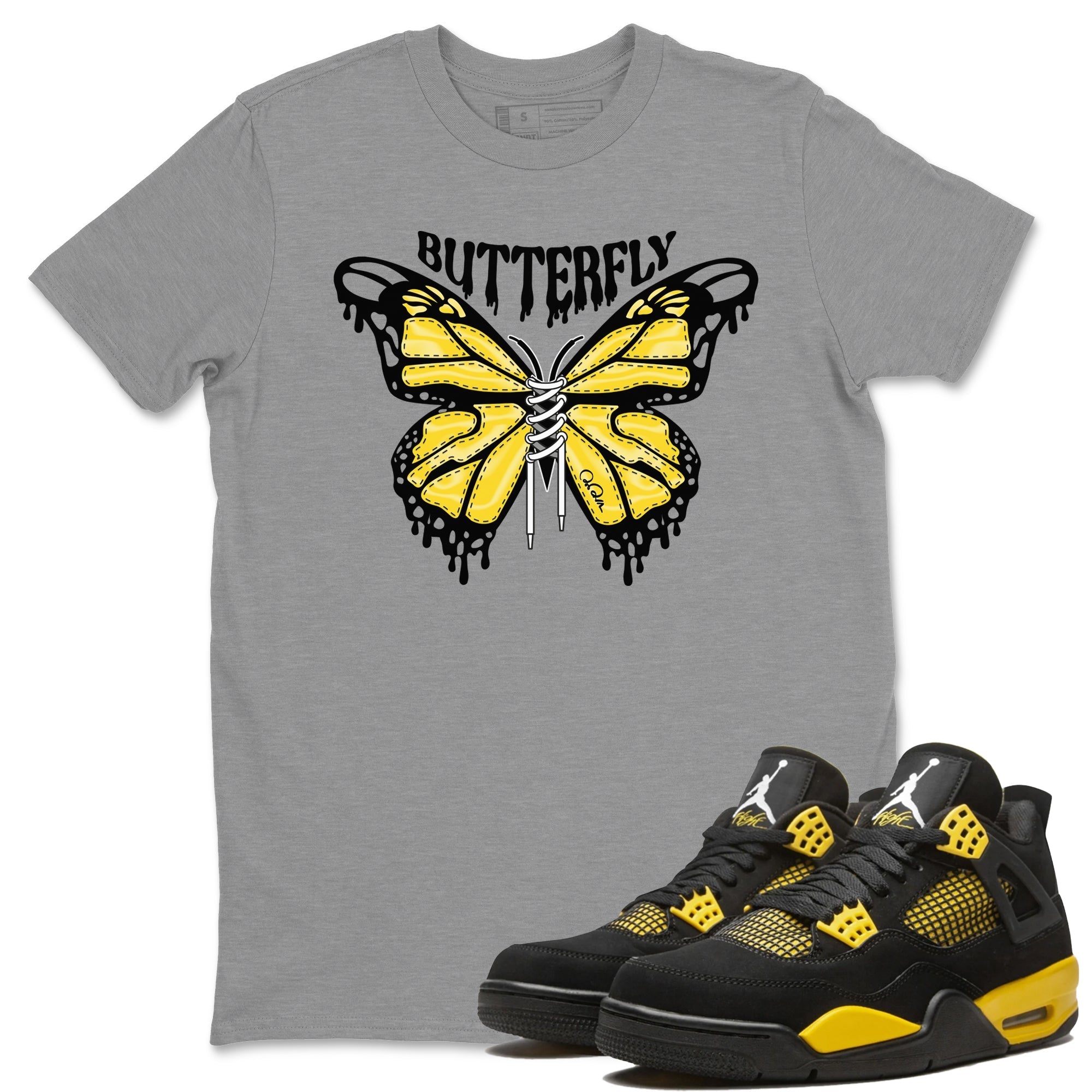 Butterfly Unisex Tops - Air Jordan 4 Thunder