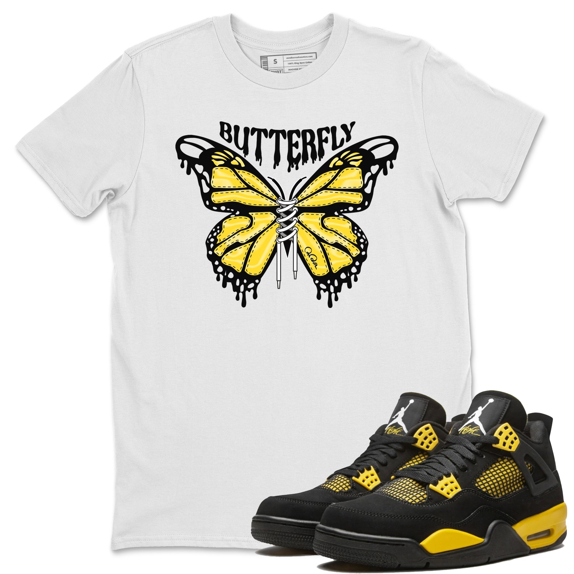 Butterfly Unisex Tops - Air Jordan 4 Thunder