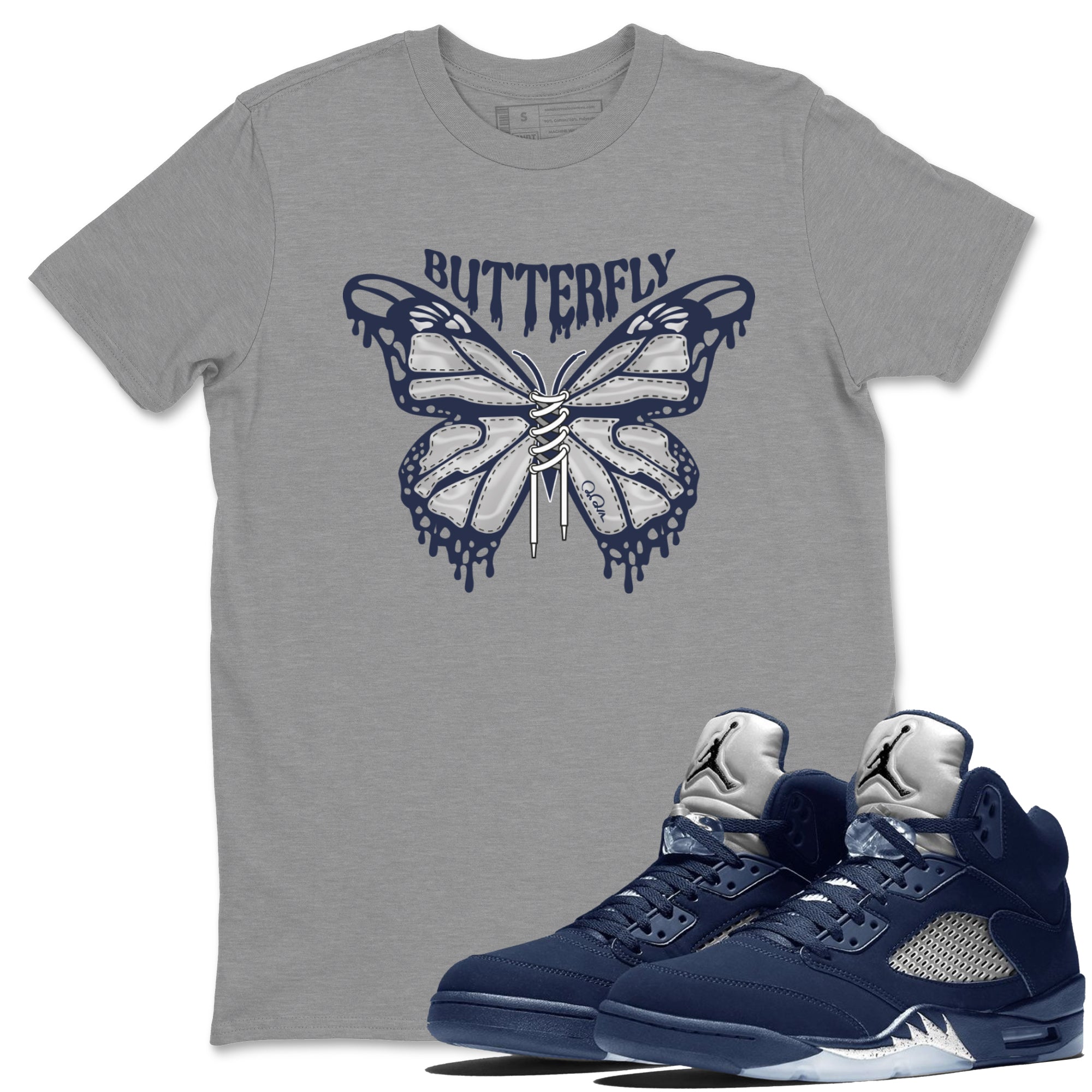 Butterfly Unisex Tops - Air Jordan 5 Georgetown