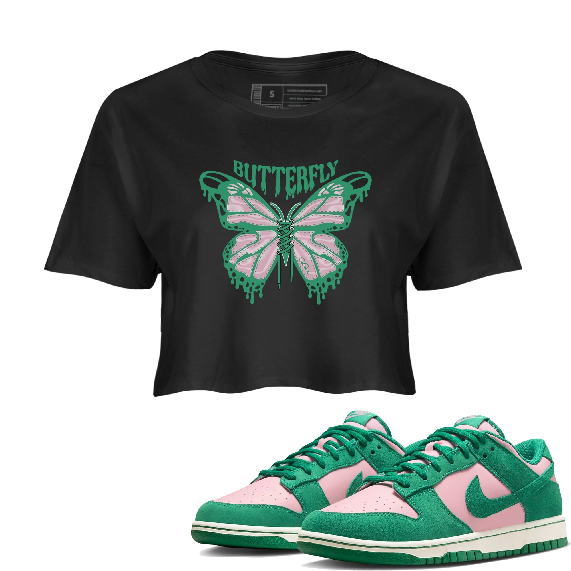 Butterfly snkmatch Women's Top - Dunk Medium Soft Pink Malachite