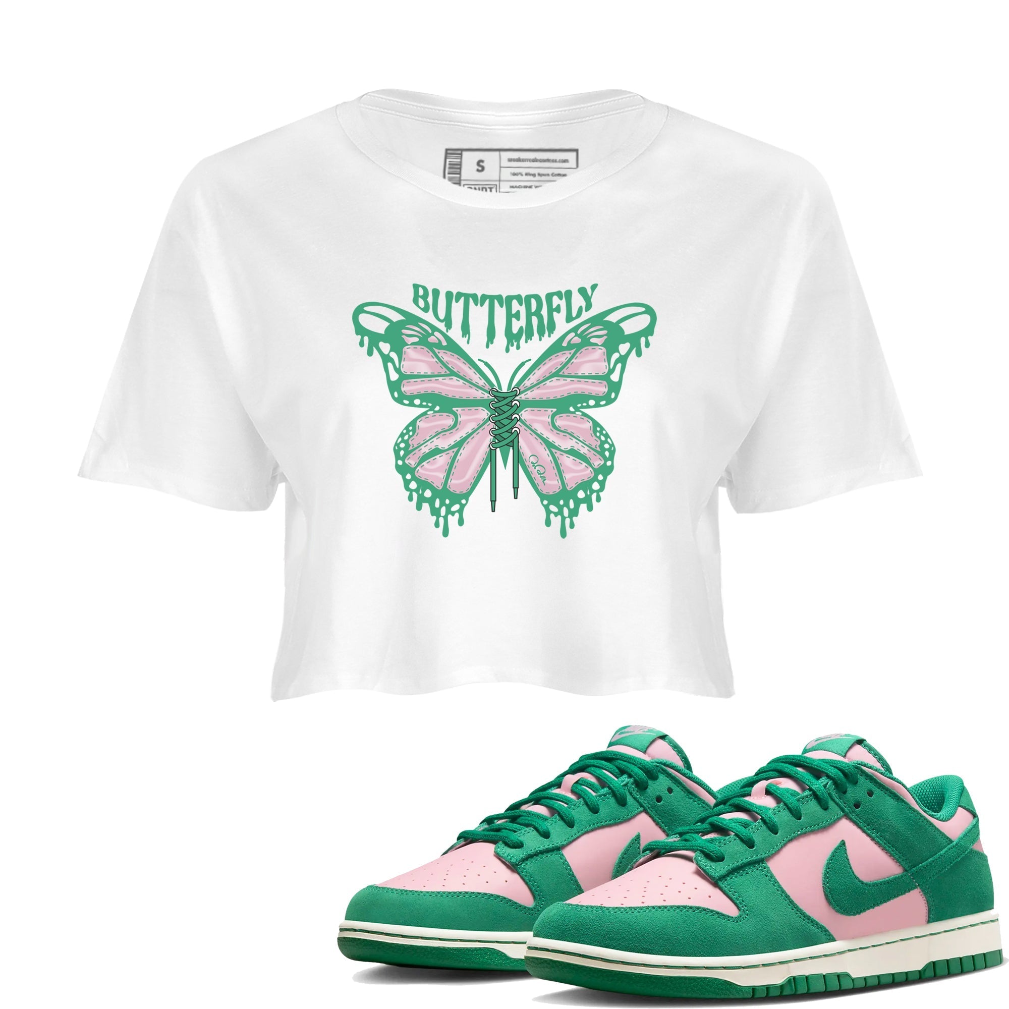 Butterfly snkmatch Women's Top - Dunk Medium Soft Pink Malachite