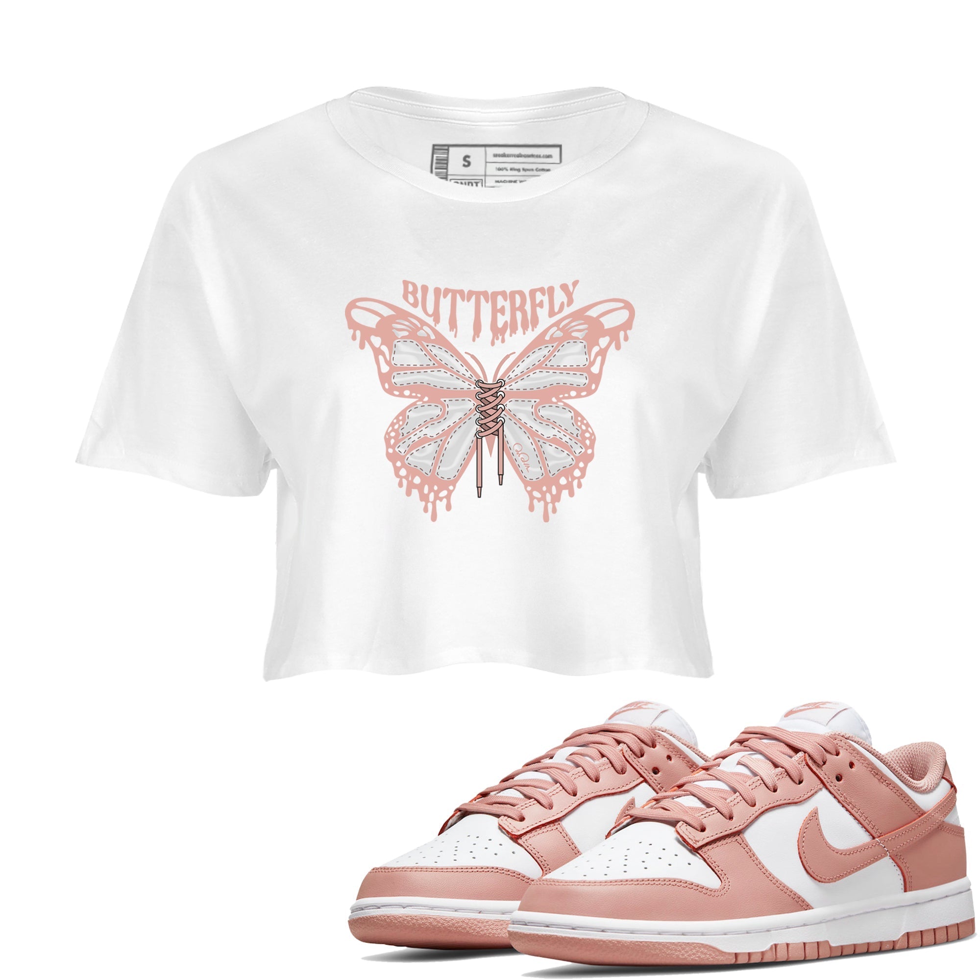 Butterfly snkmatch Women's Top - Dunk Rose Whisper
