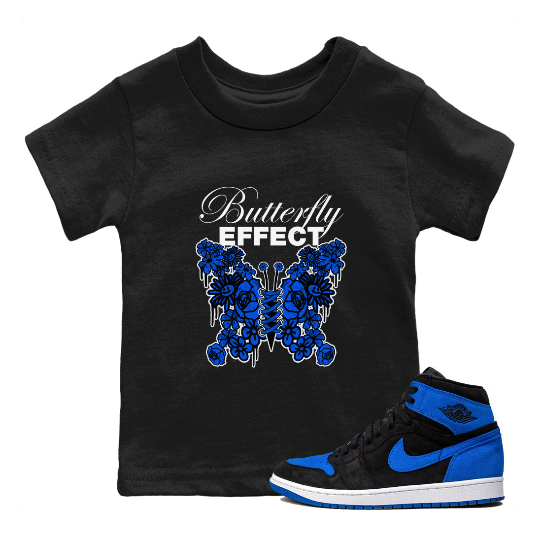 Butterfly Effect snkmatch Tee Kids - Air Jordan 1 Royal Reimagined