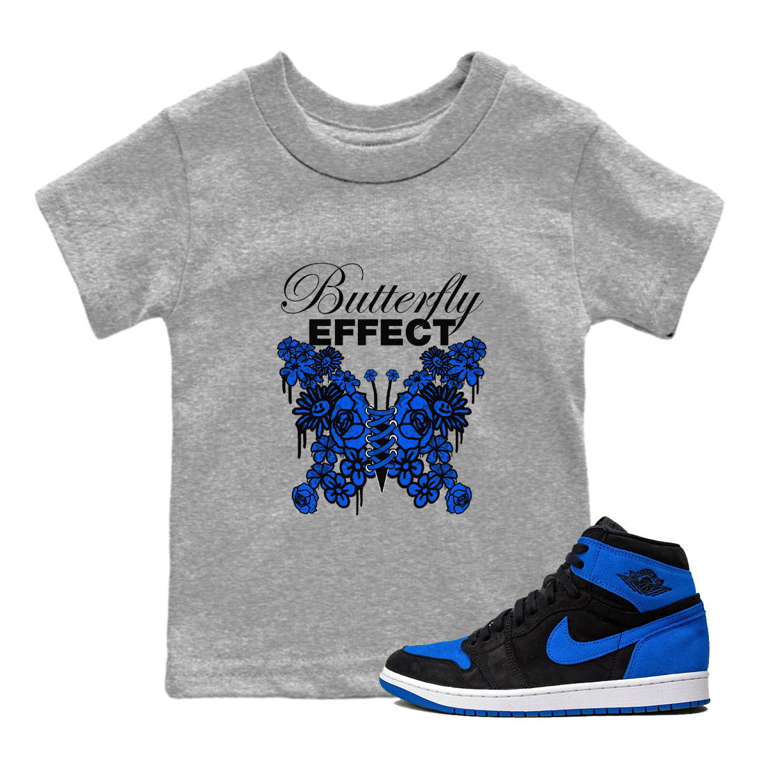 Butterfly Effect snkmatch Tee Kids - Air Jordan 1 Royal Reimagined