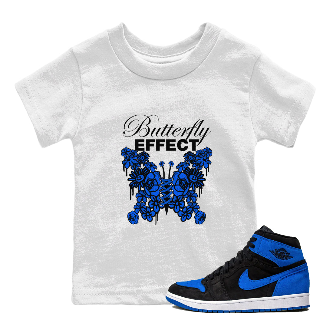 Butterfly Effect snkmatch Tee Kids - Air Jordan 1 Royal Reimagined