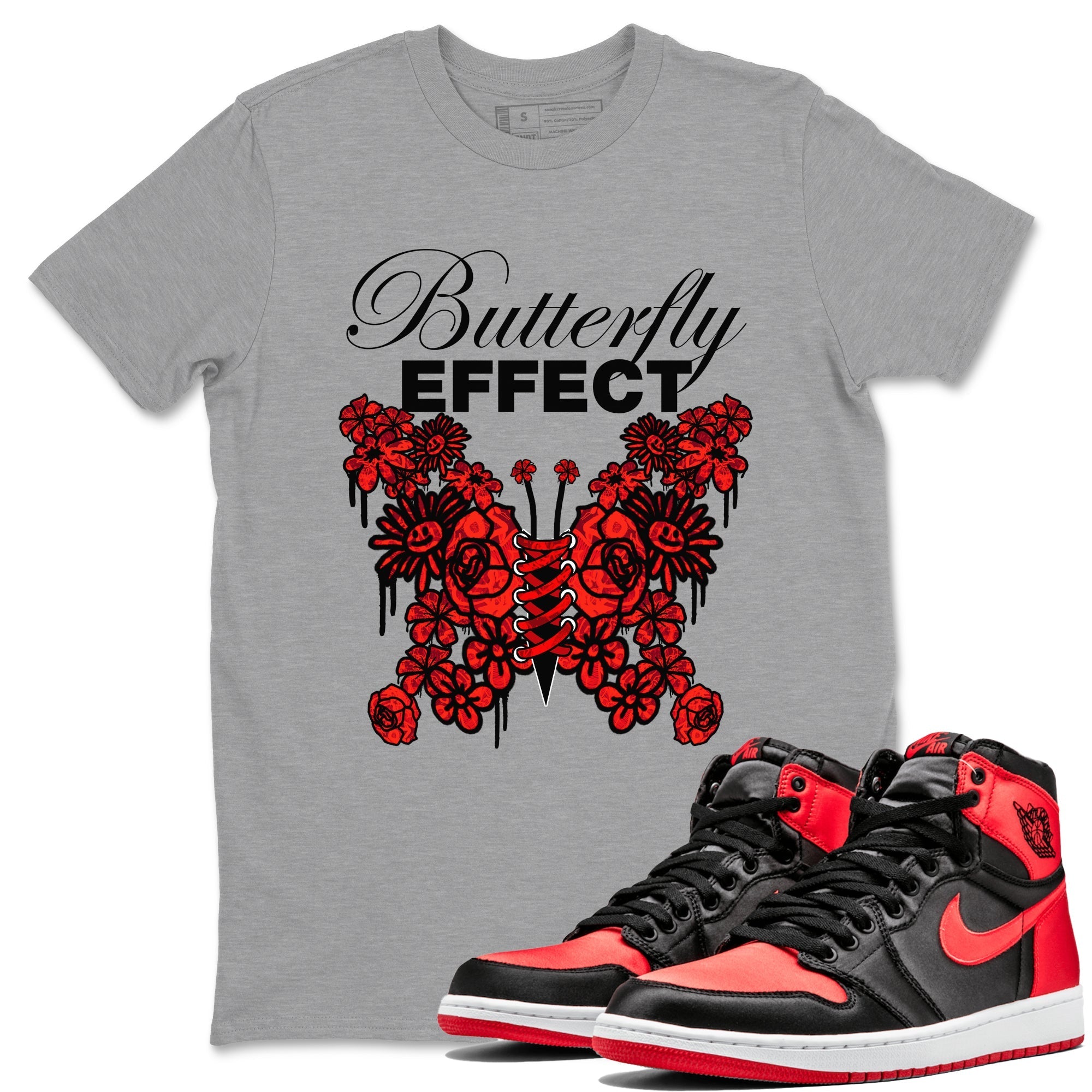 Butterfly Effect snkmatch Tee - Air Jordan 1 Satin Bred