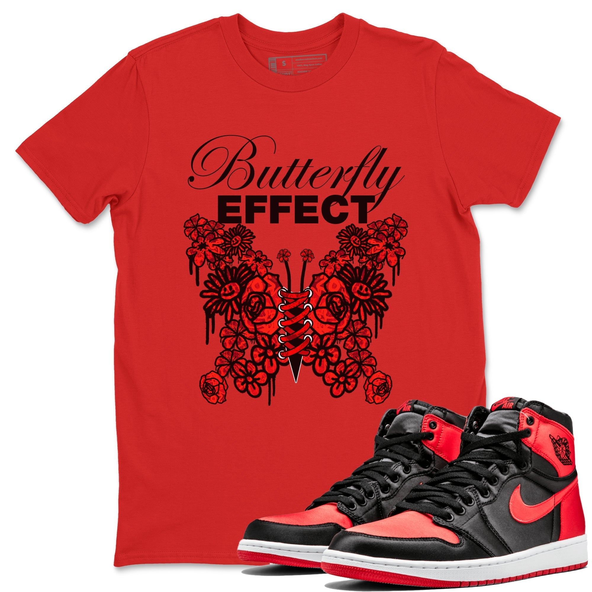 Butterfly Effect snkmatch Tee - Air Jordan 1 Satin Bred