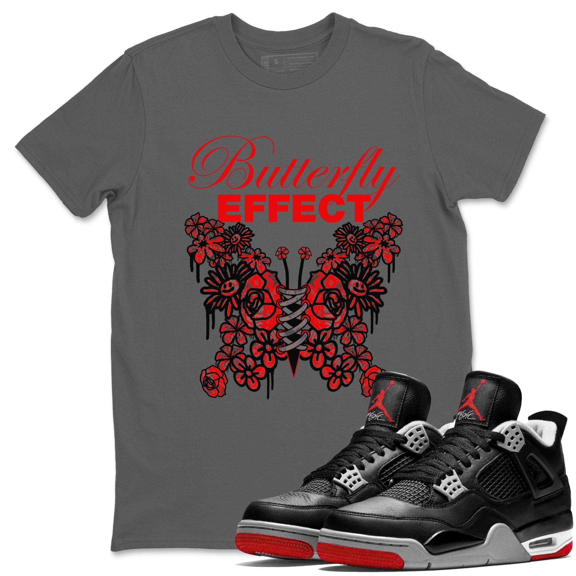 Butterfly Effect snkmatch Tee - Air Jordan 4 Bred Reimagined