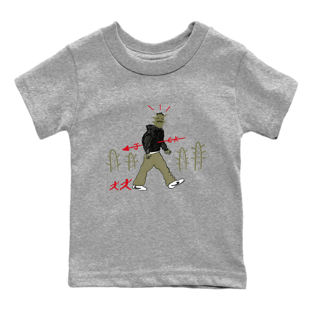 Cactus Man snkmatch Tees Kids - Air Jordan 1 Travis Scott Medium Olive