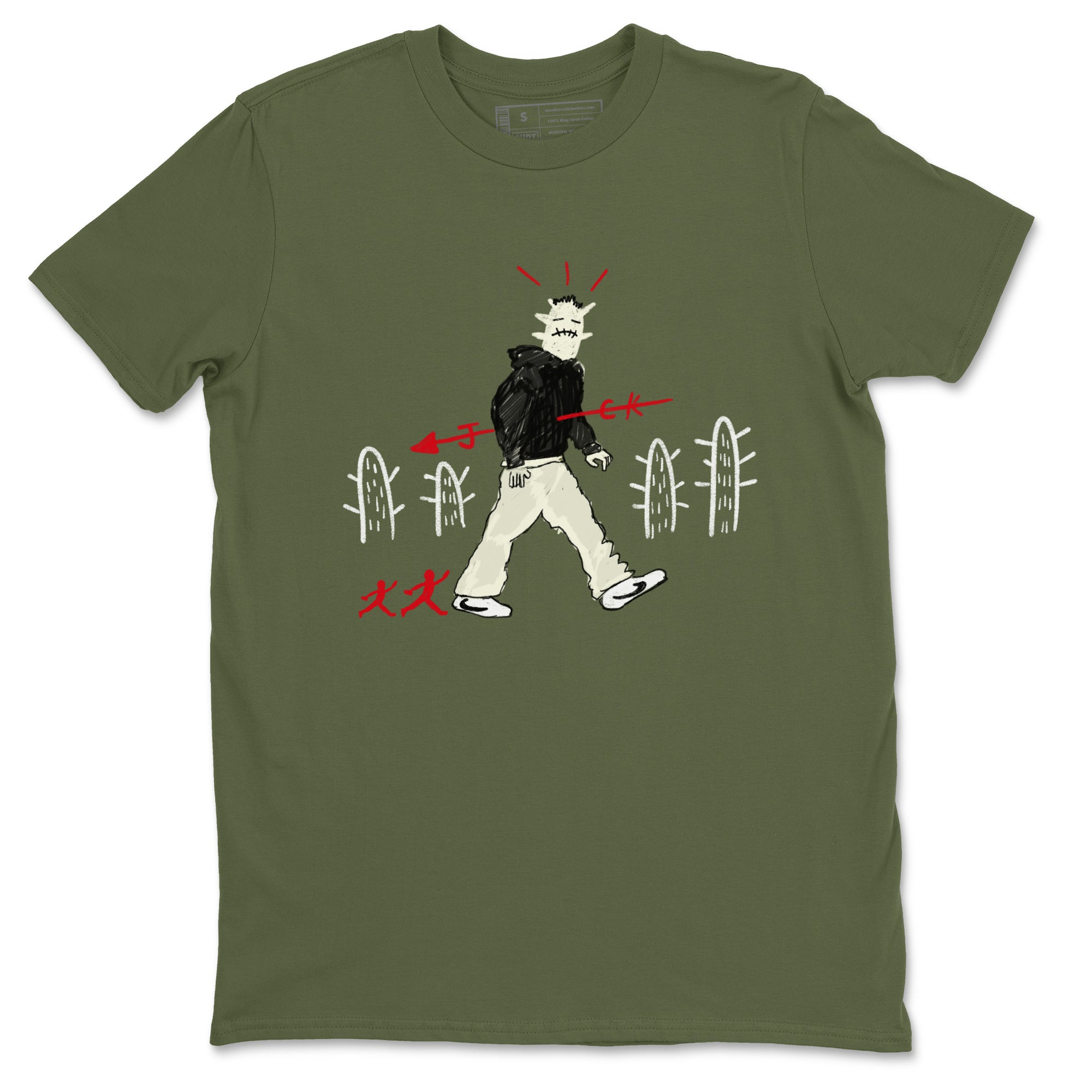 Cactus Man snkmatch Tees - Air Jordan 1 Travis Scott Medium Olive