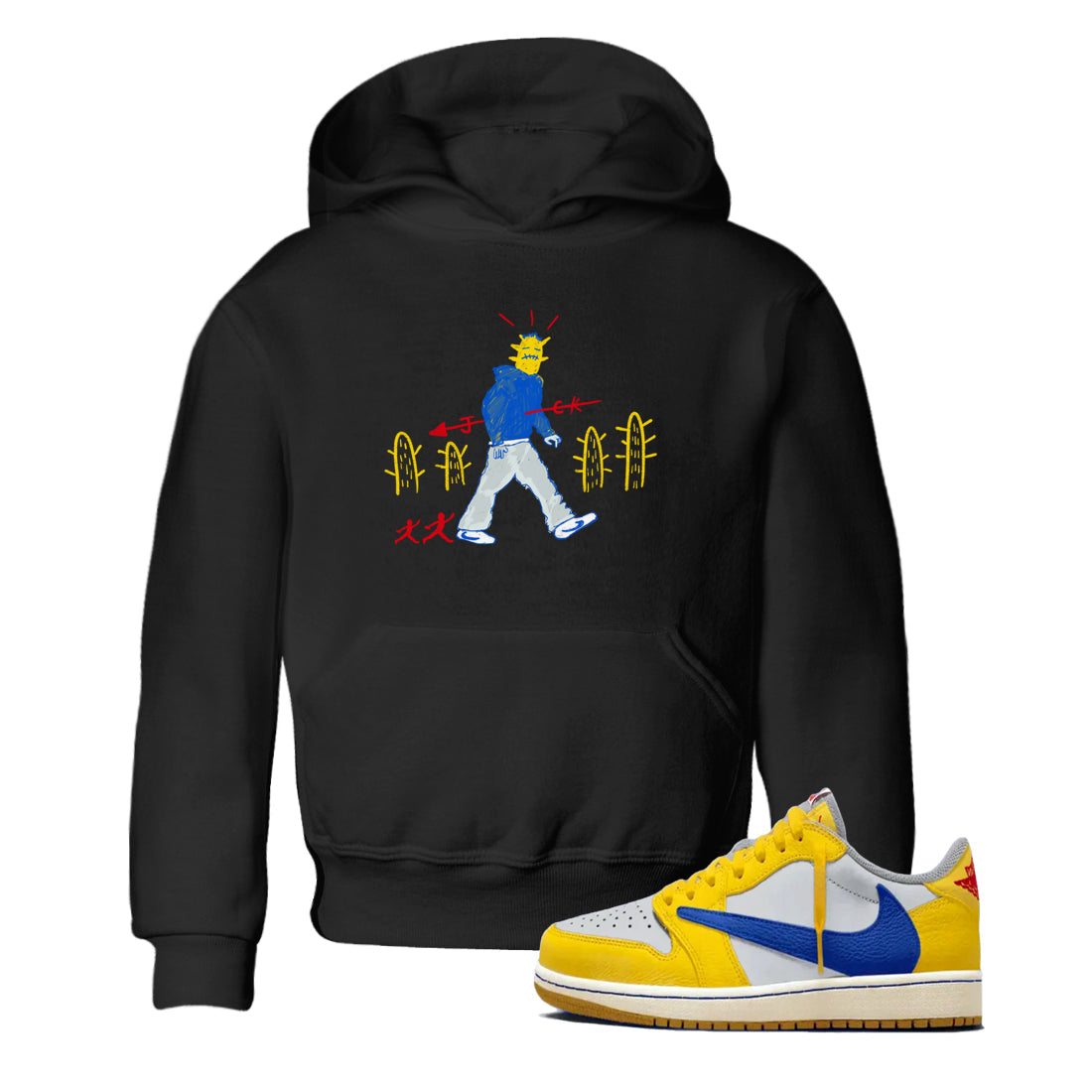 Cactus Man snkmatch Tees Kids - Air Jordan 1 Travis Scott Canary