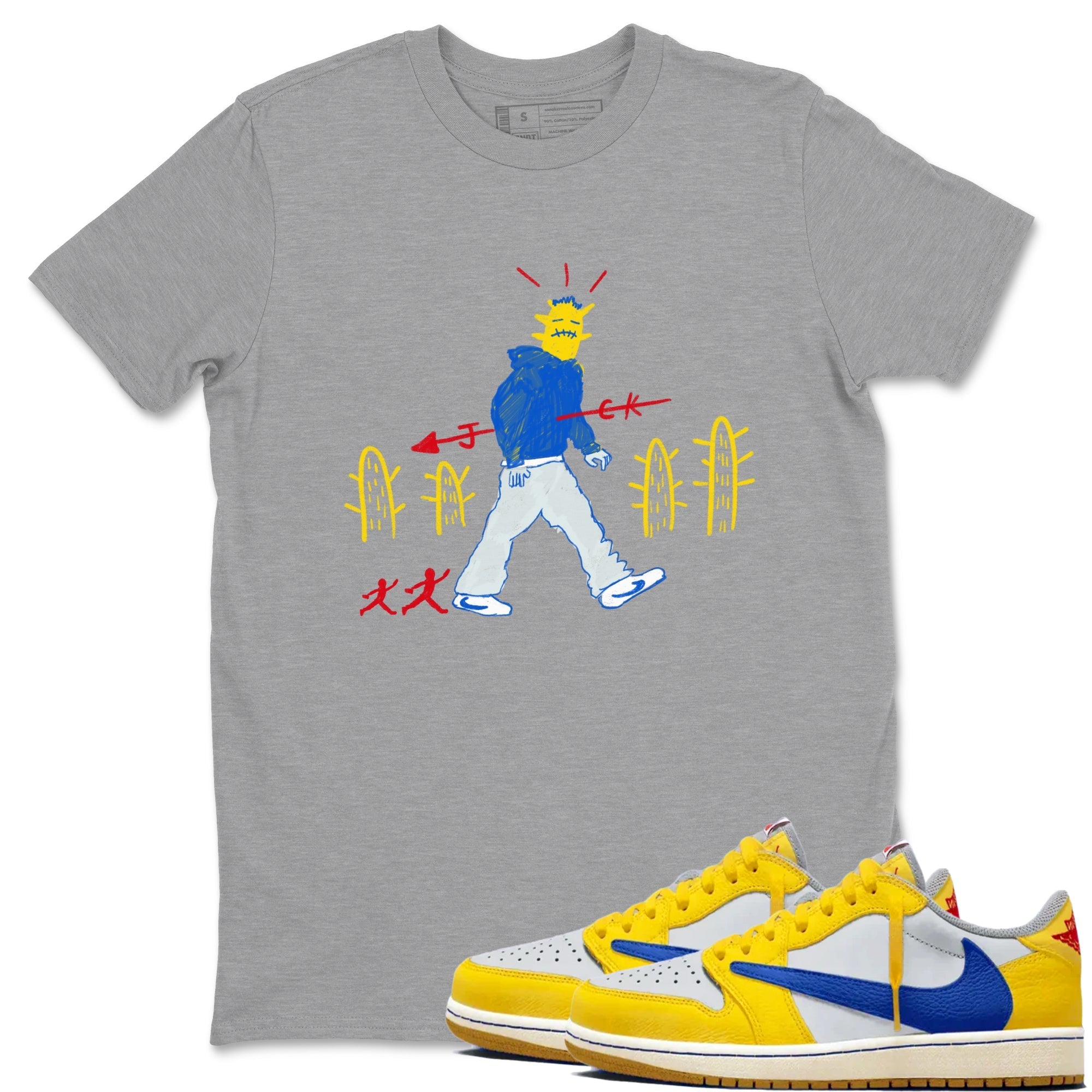 Cactus Man snkmatch Tees - Air Jordan 1 Travis Scott Canary