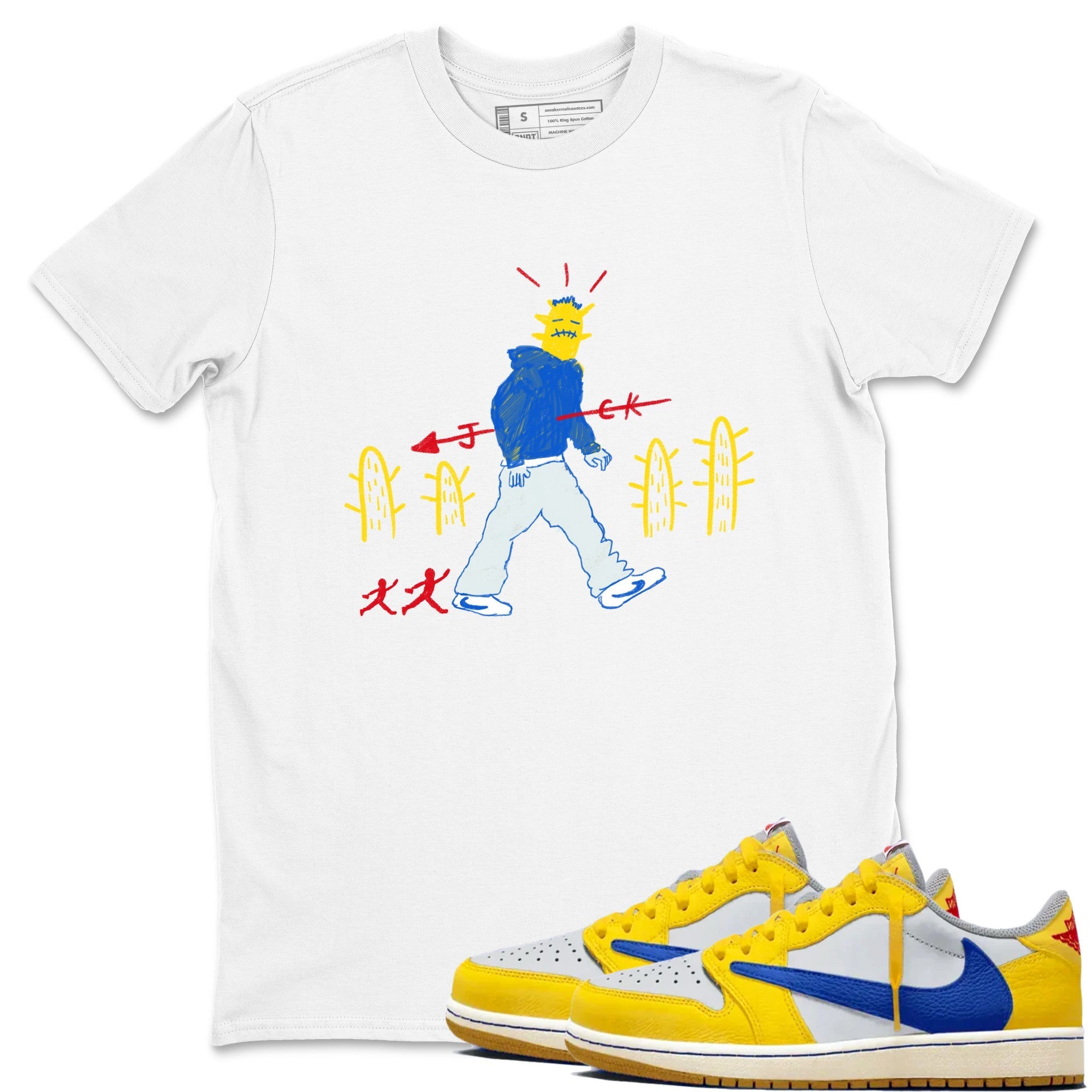 Cactus Man snkmatch Tees - Air Jordan 1 Travis Scott Canary