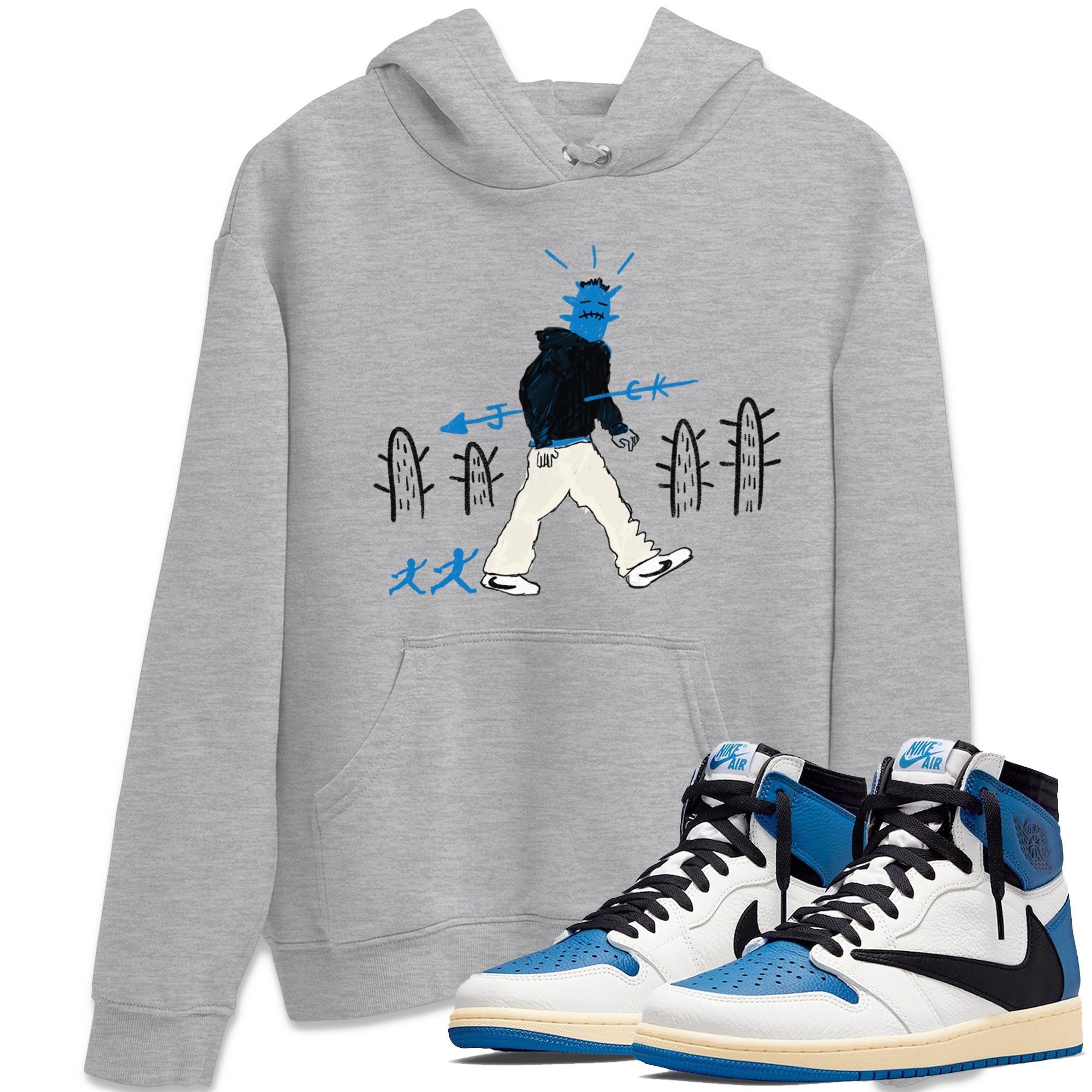 Cactus Man snkmatch Tees - Air Jordan 1 Travis Scott Fragment