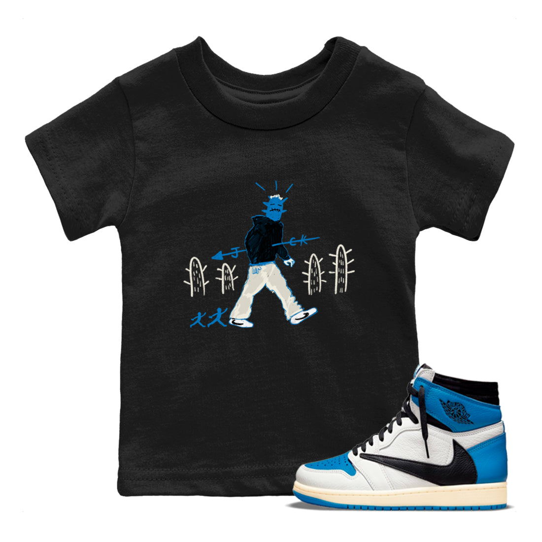 Cactus Man snkmatch Tees Kids - Air Jordan 1 Travis Scott Fragment