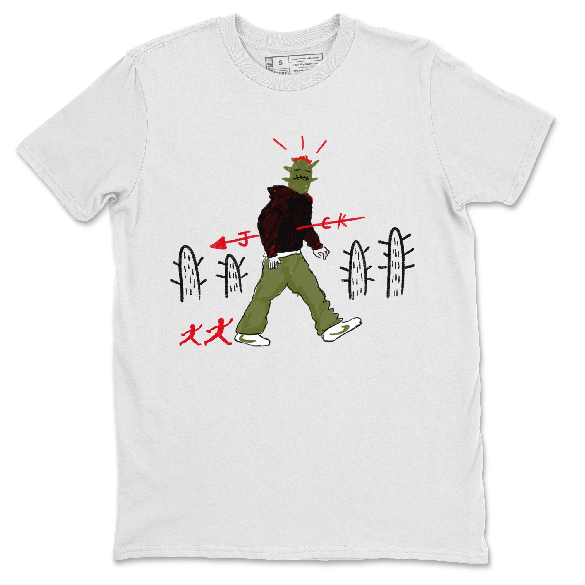 Cactus Man snkmatch Tees - Air Jordan 1 Travis Scott Olive