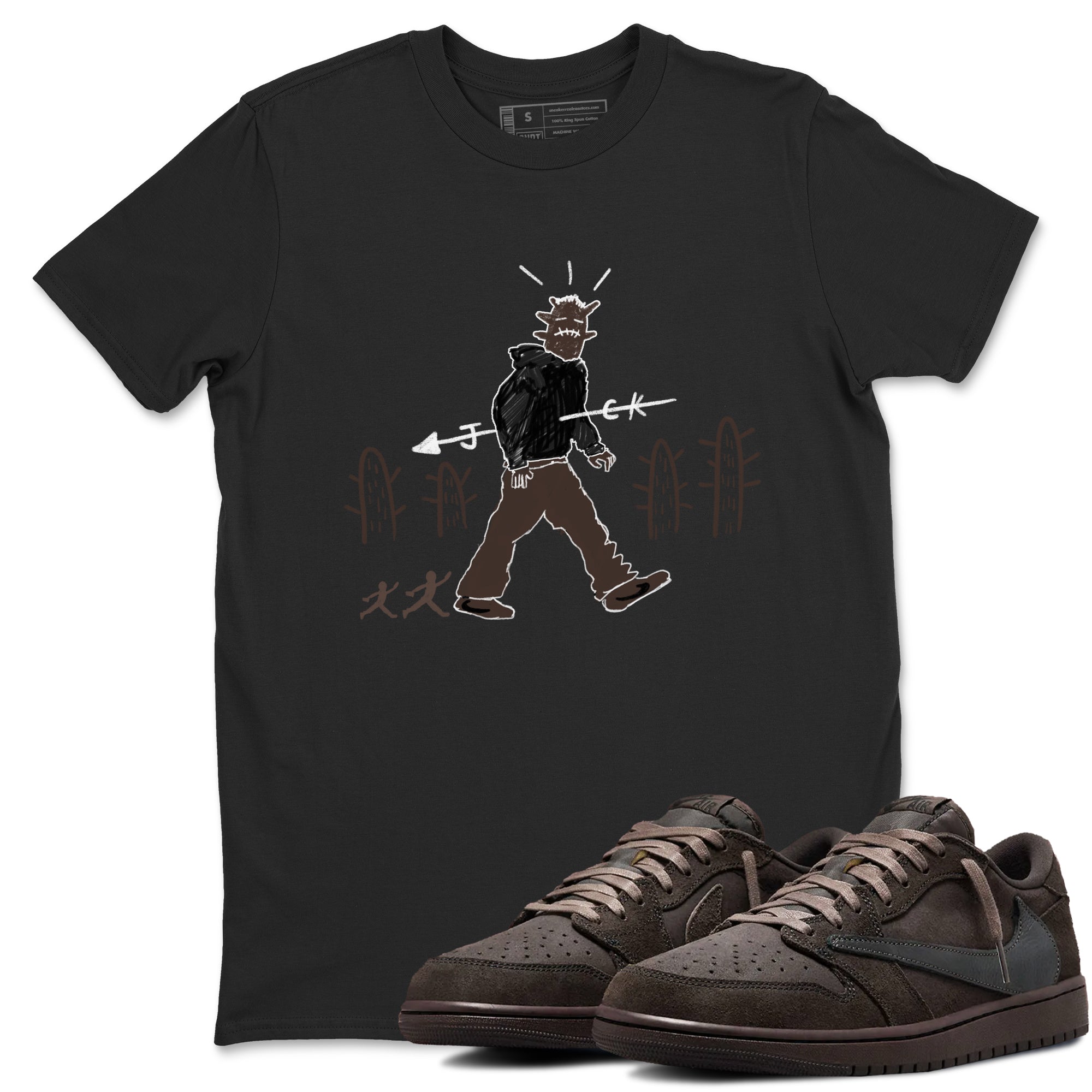 Cactus Man snkmatch Tees - Air Jordan 1 Travis Scott Velvet Brown