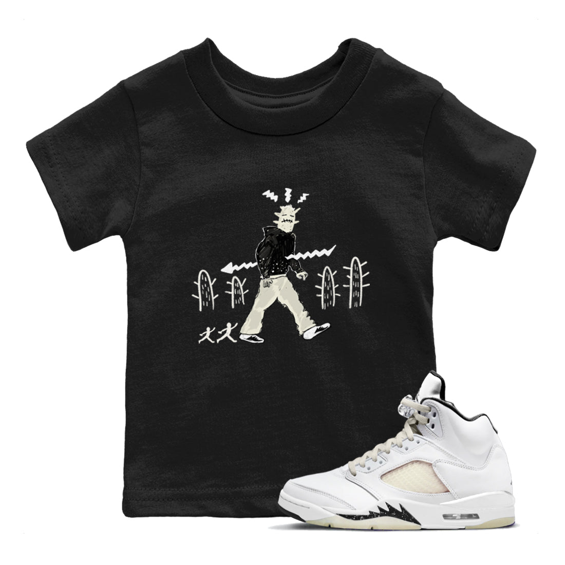 Cactus Man snkmatch Tees Kids - Air Jordan 5 Sail